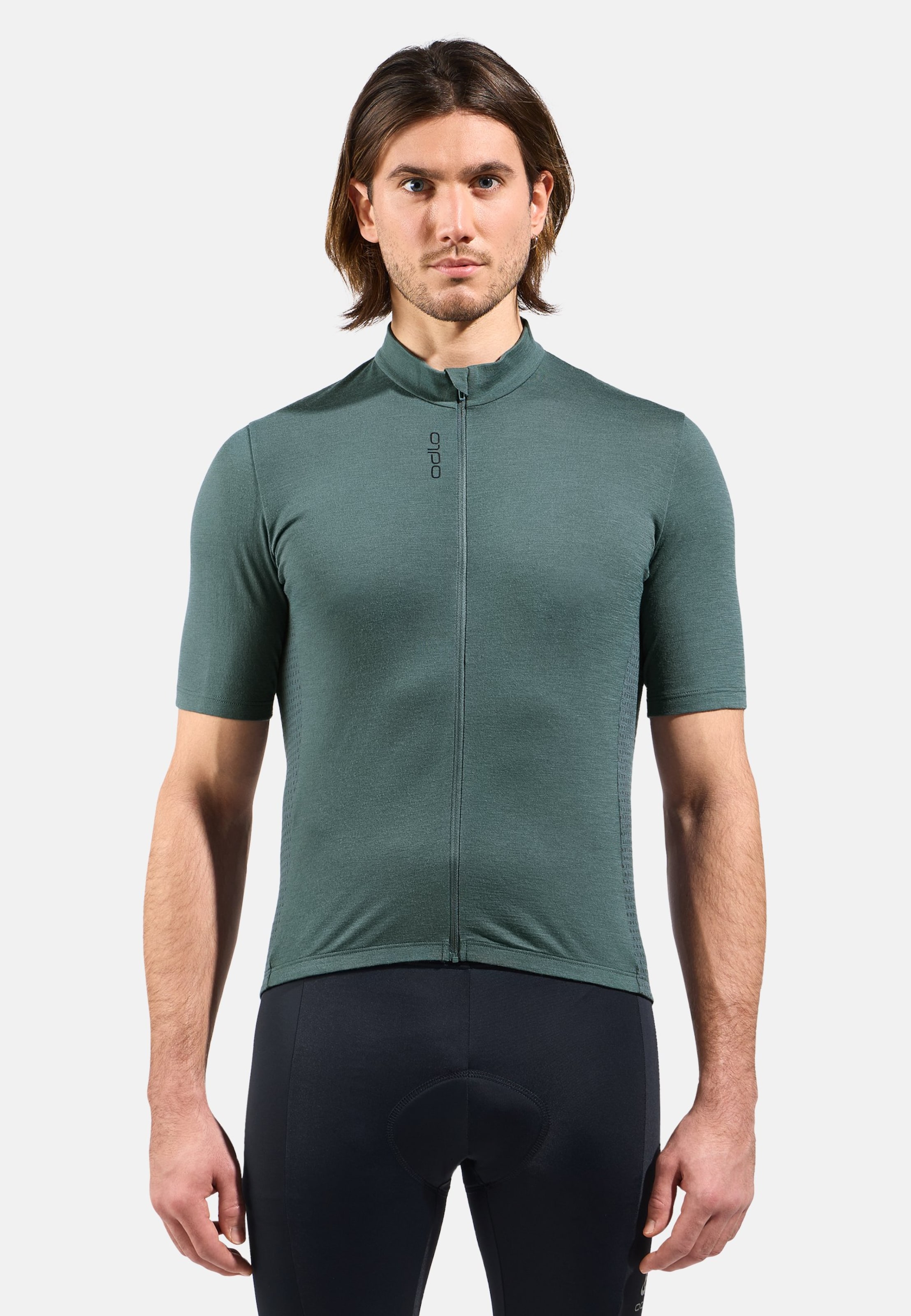 Odlo Zeroweight 125 Rad-Shirt Full-Zip für Herren - Radsport - grün, XL