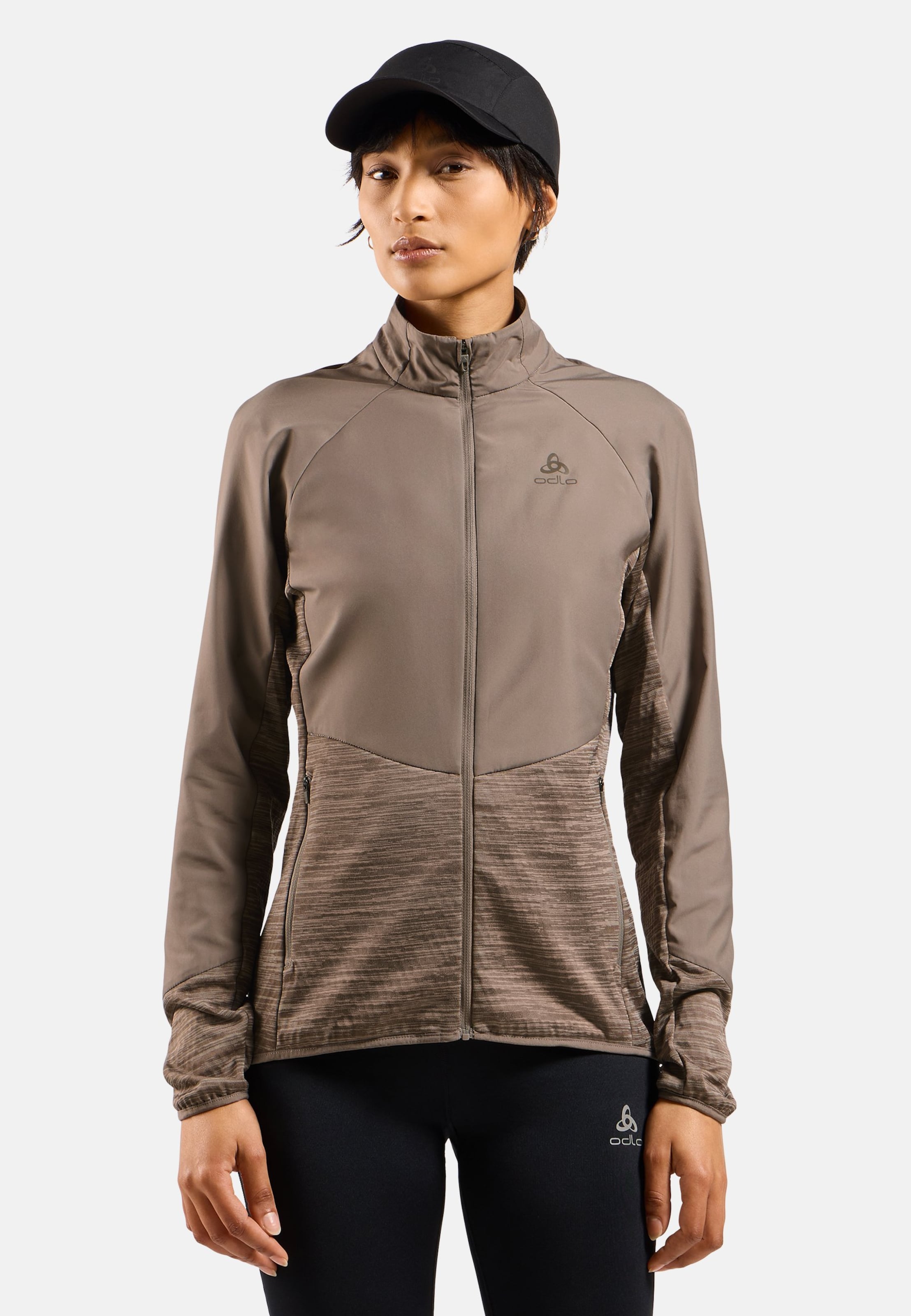 Odlo Run Easy Warm Hybrid-Jacke für Damen, S, beige