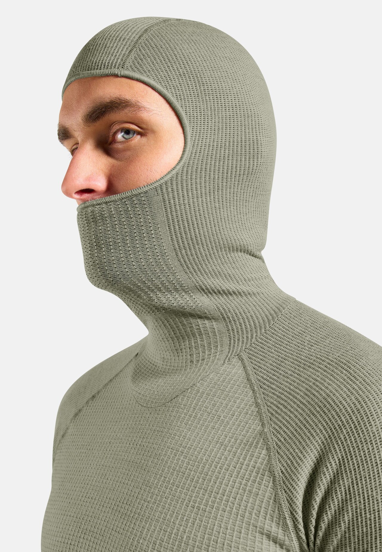 Seamless Performance Wool Base Layer with Facemask