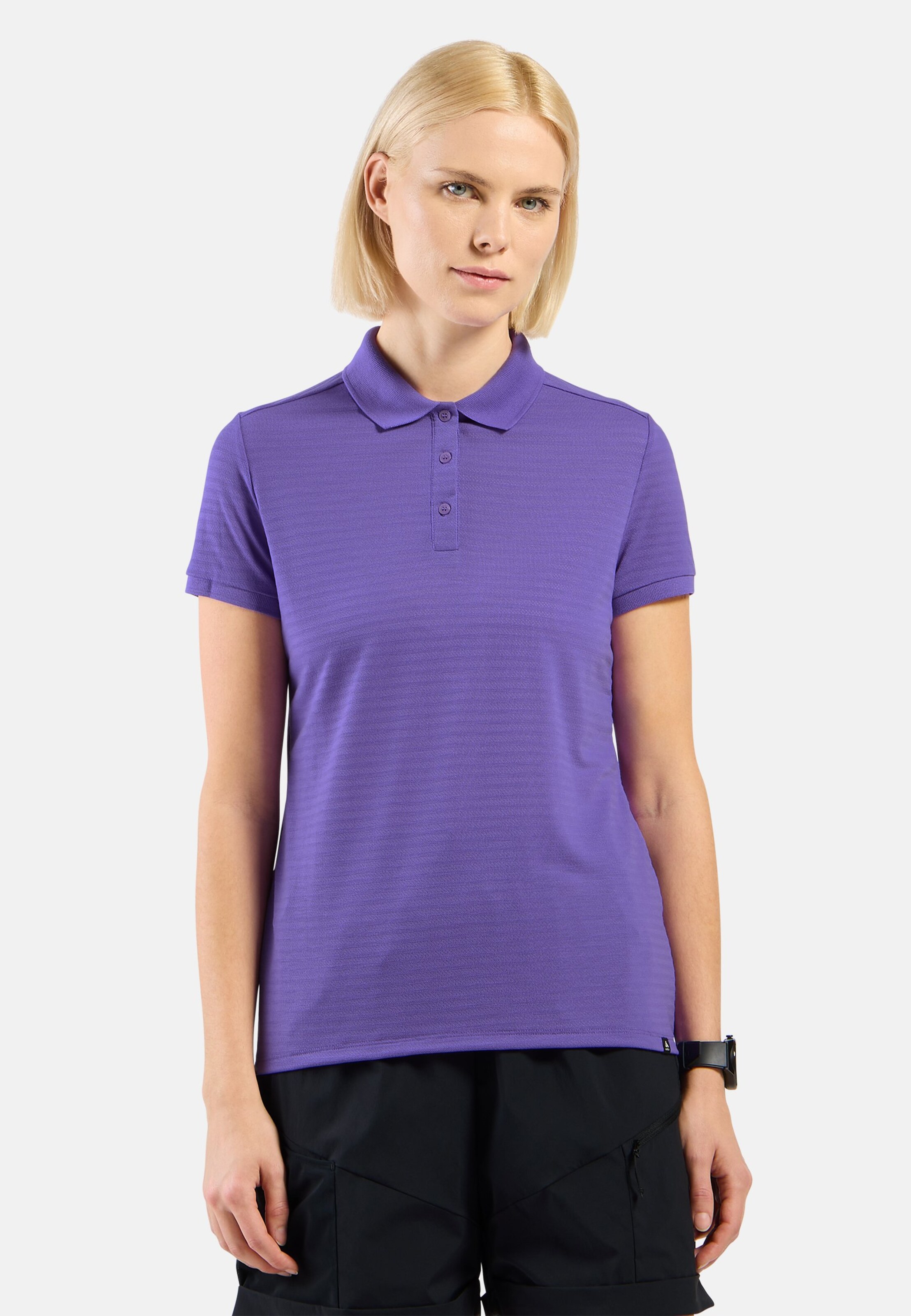 Odlo Ascent Natural Poloshirt für Damen - Wandern, Casual Comfort - lila, S