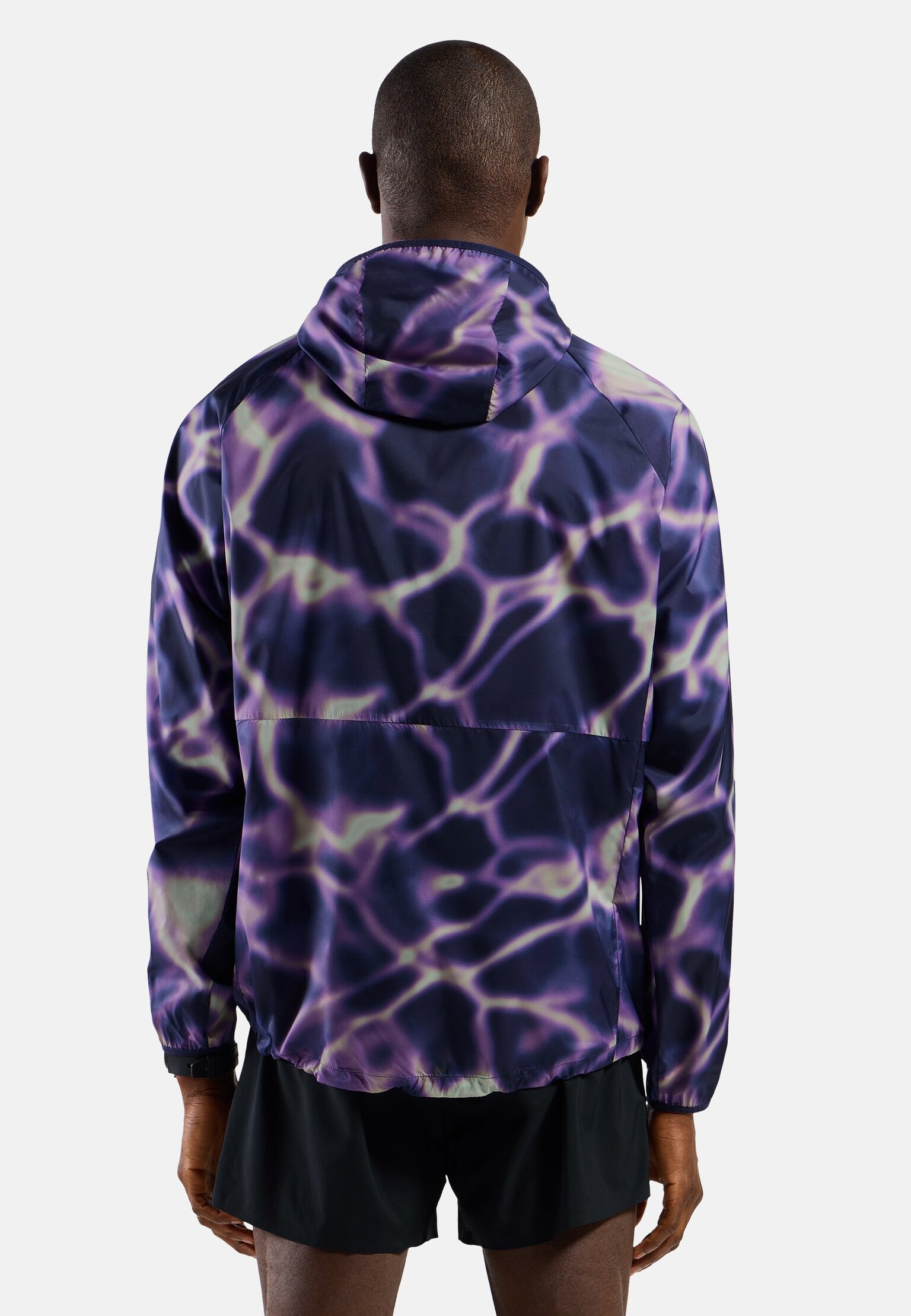 The Zeroweight print hooded running anorak