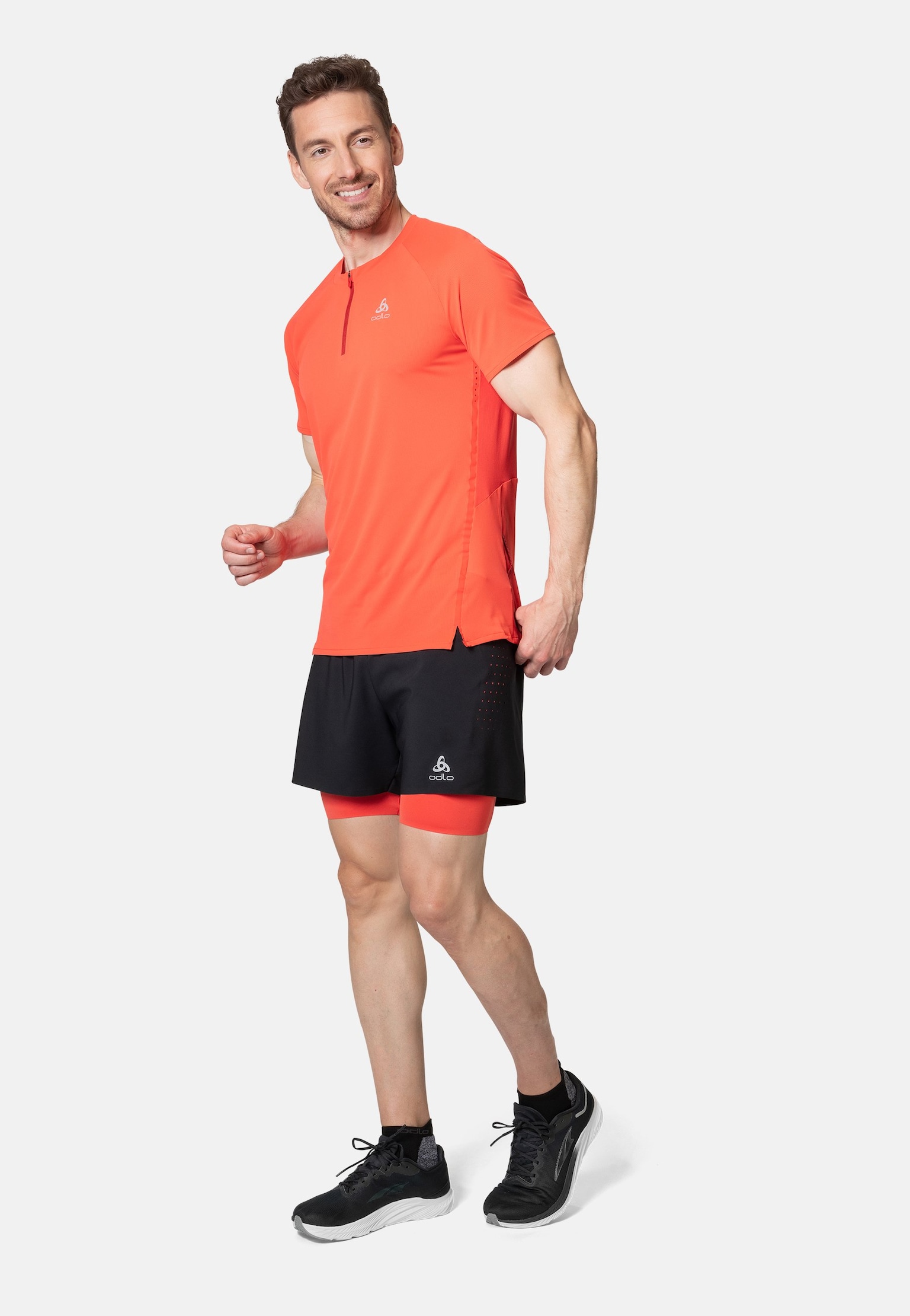 T-shirt running X-Alp a mezza zip