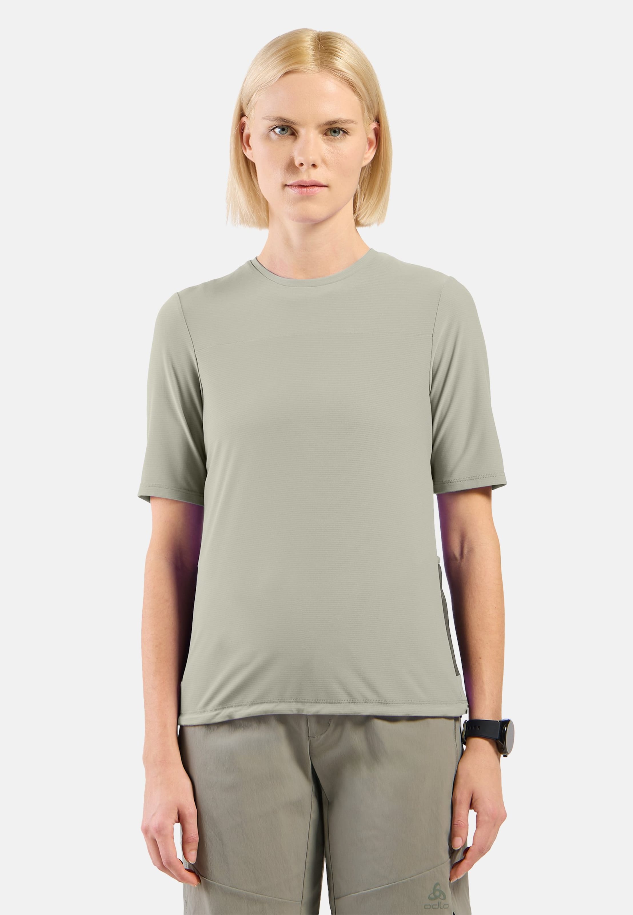 Odlo Explorer Chill-Tec Cargo-Kurzarmshirt für Damen, XL, beige