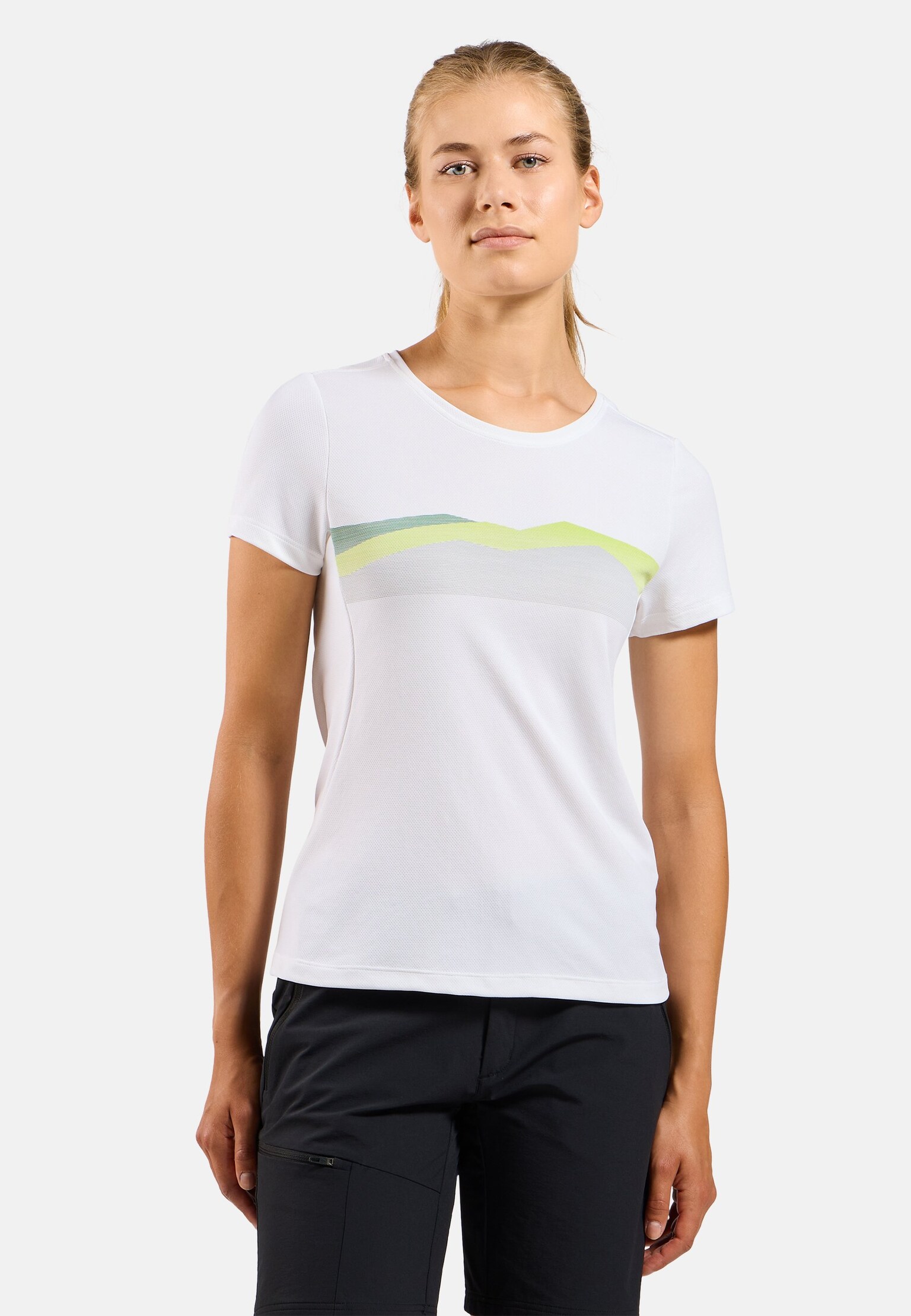 F-Dry T-Shirt mit Bergkamm-Print
