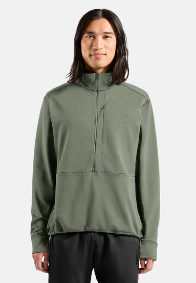 Essentials Multisport Mid Layer aus Grid-Fleece mit Halbreissverschluss