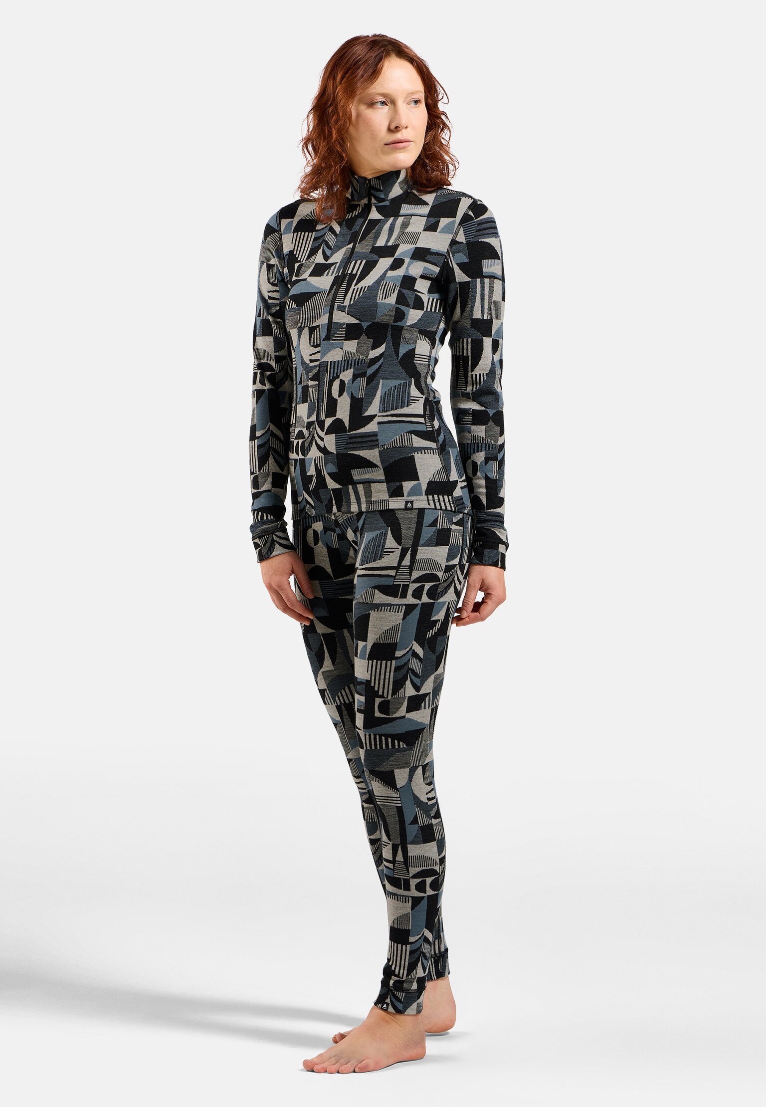 The Natural Merino Warm Jacquard Base Layer Half-Zip