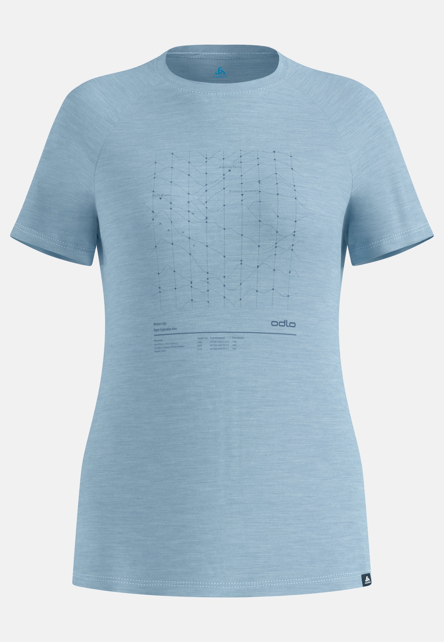 Ascent Merino-blanding t-skjorte med hyperkart