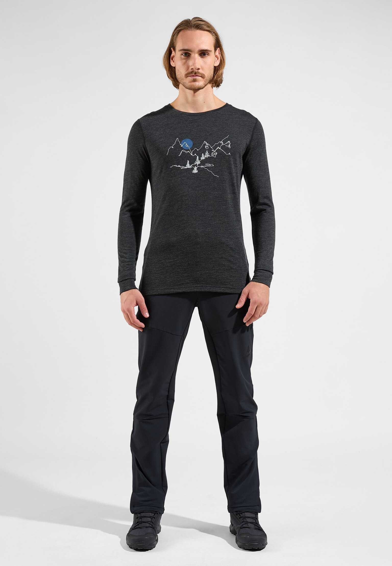 Merino 200 Warm Langarmshirt mit Print