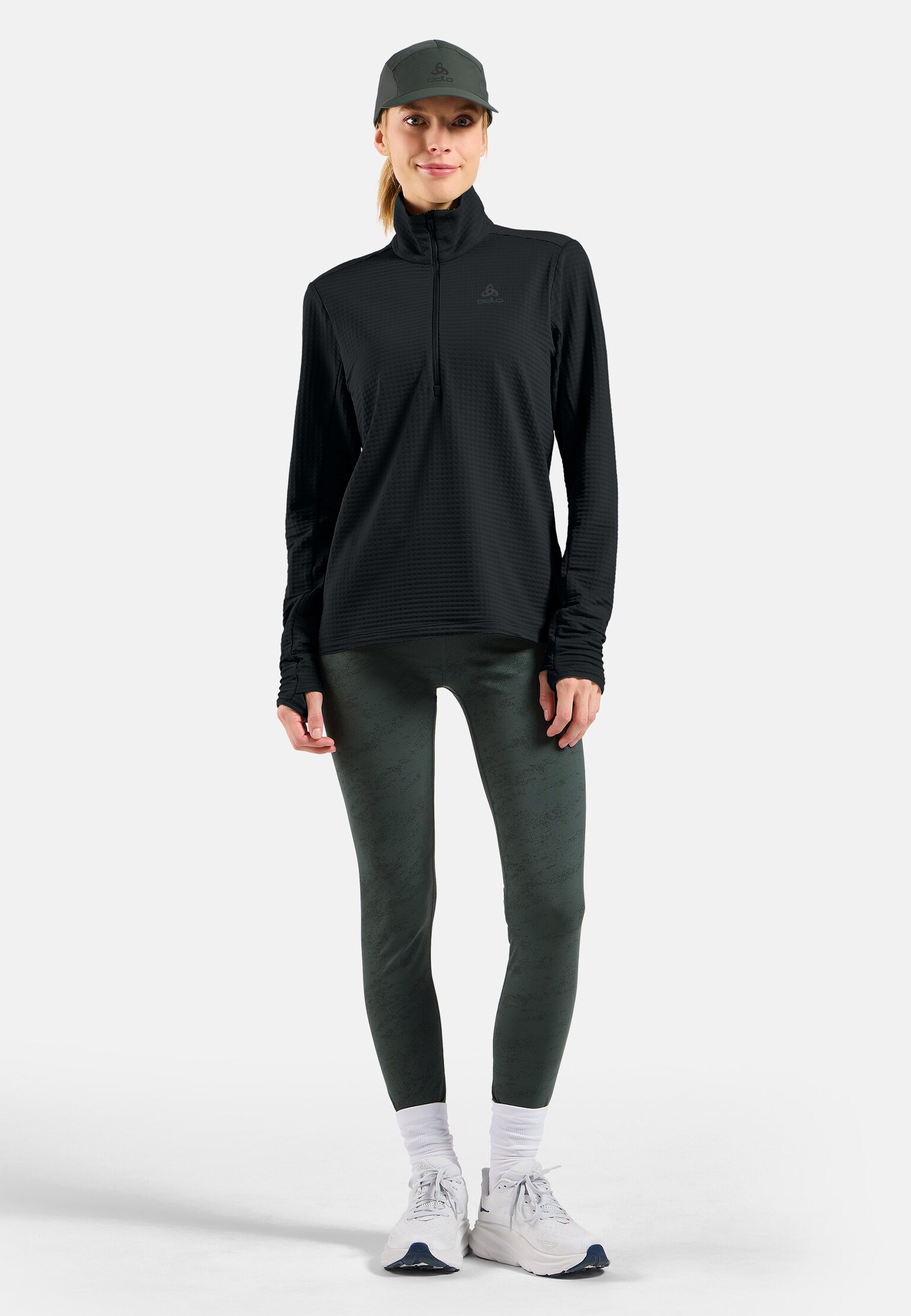 The Essentials Thermal half-zip running mid layer