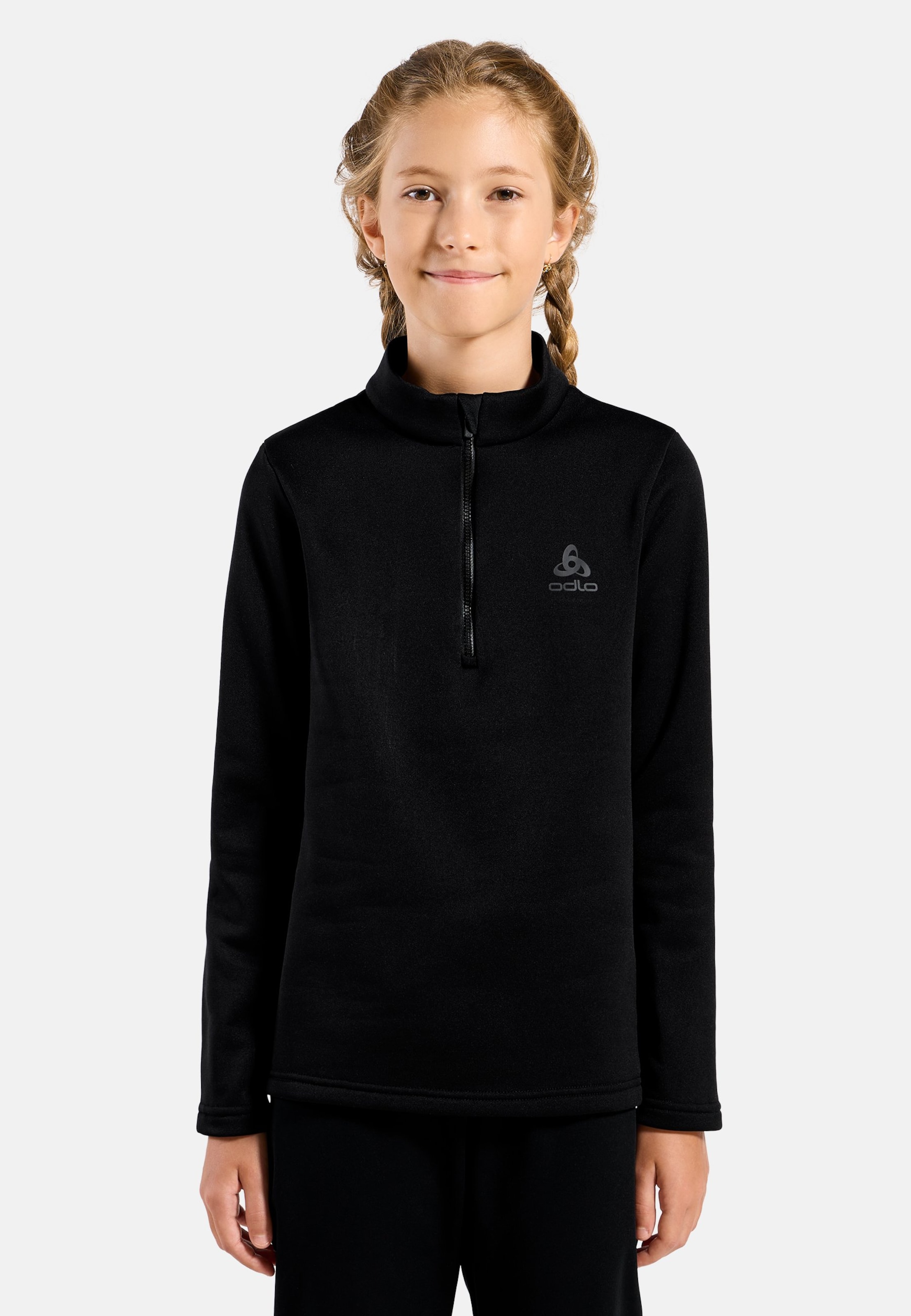 Odlo Pull à col ½ zip Berra pour enfants pour enfant, 116, noir