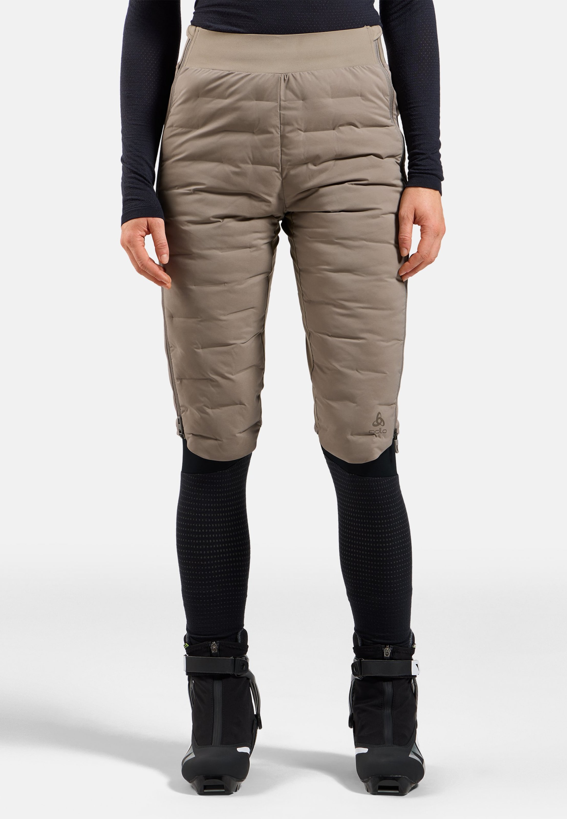 Odlo Zeroweight Insulator Langlauf-Shorts für Damen, XS, beige