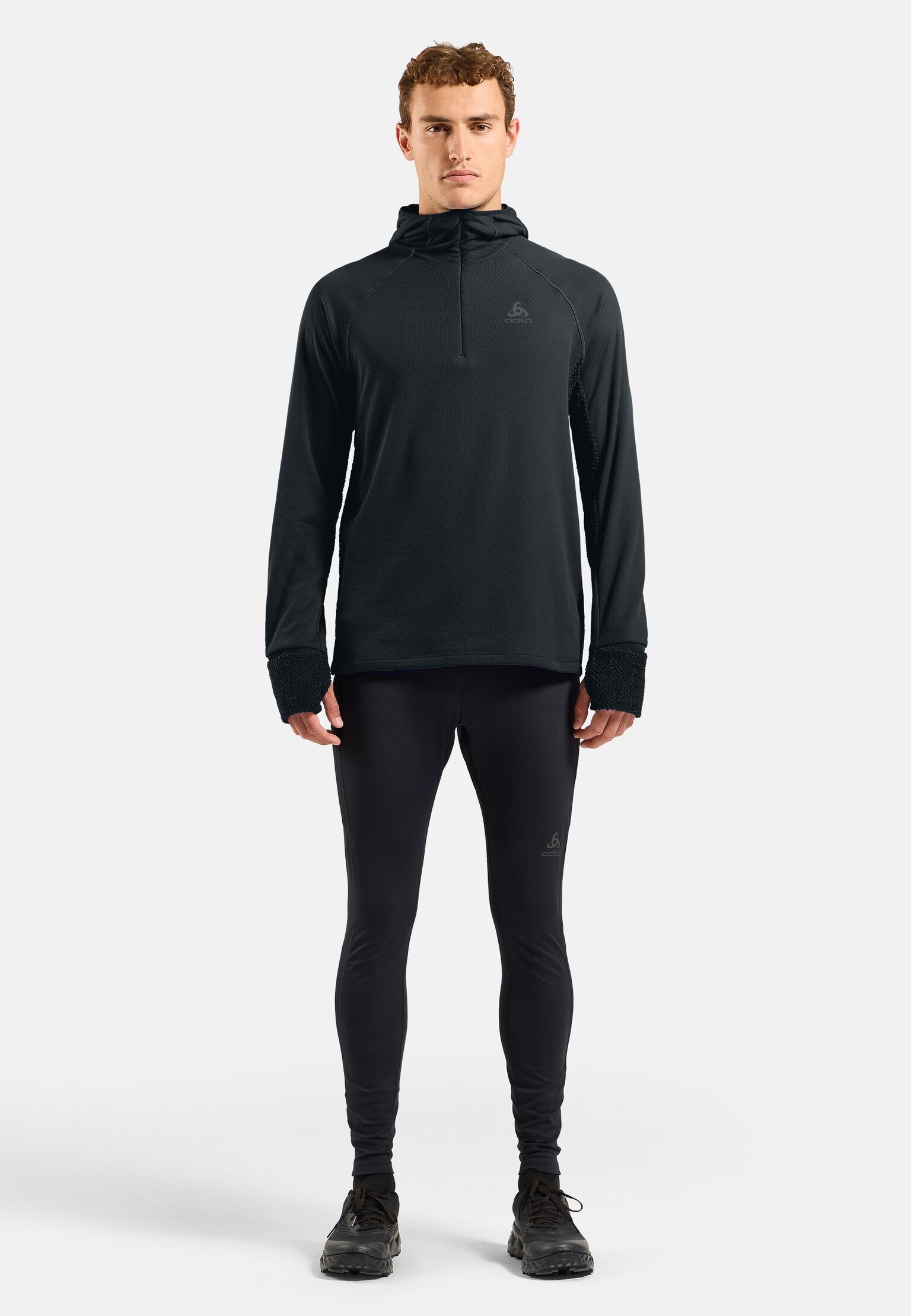 Mid layer da trail running X-Alp a mezza zip con cappuccio