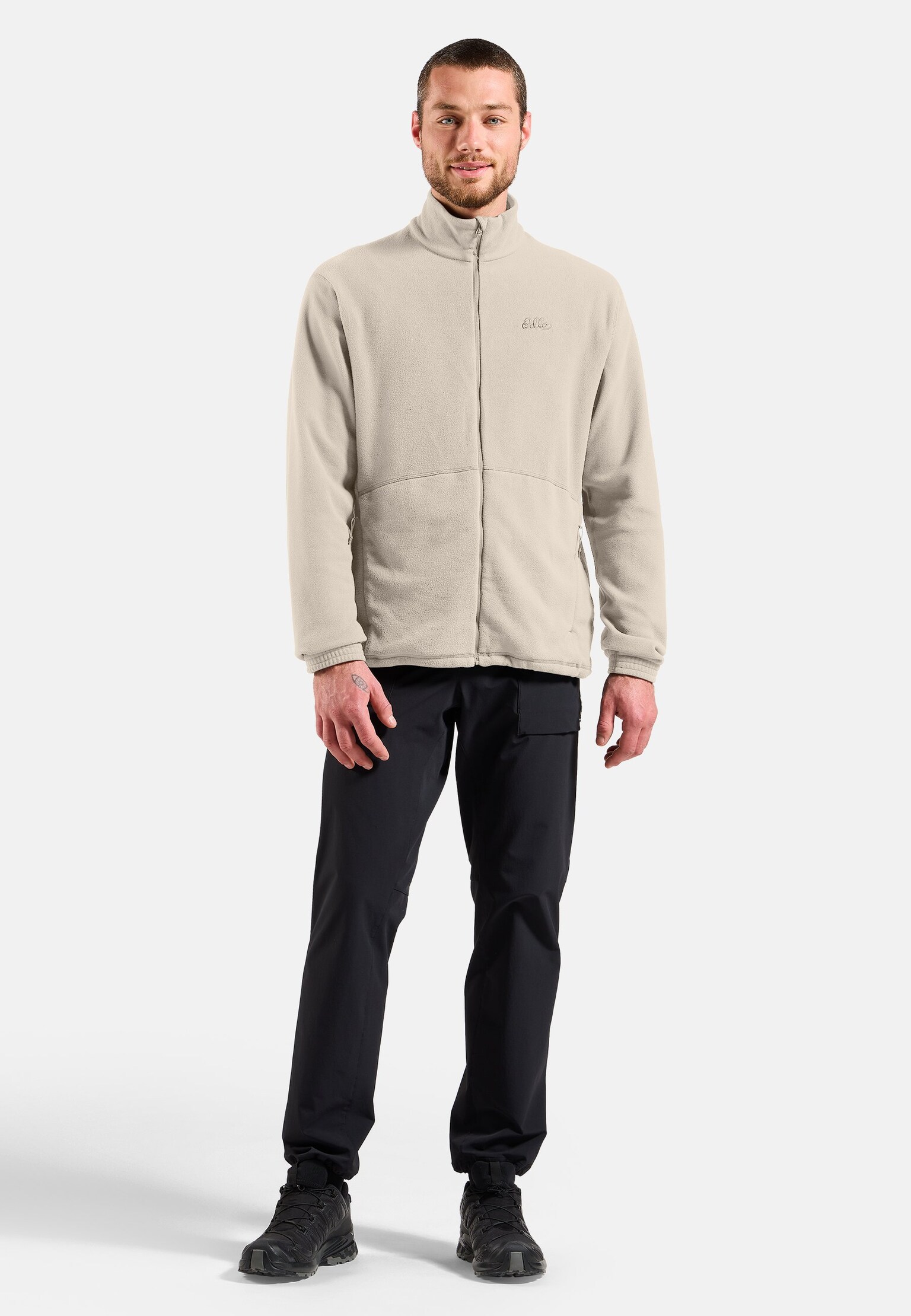 Mid layer multisport Essentials in pile classico a zip intera