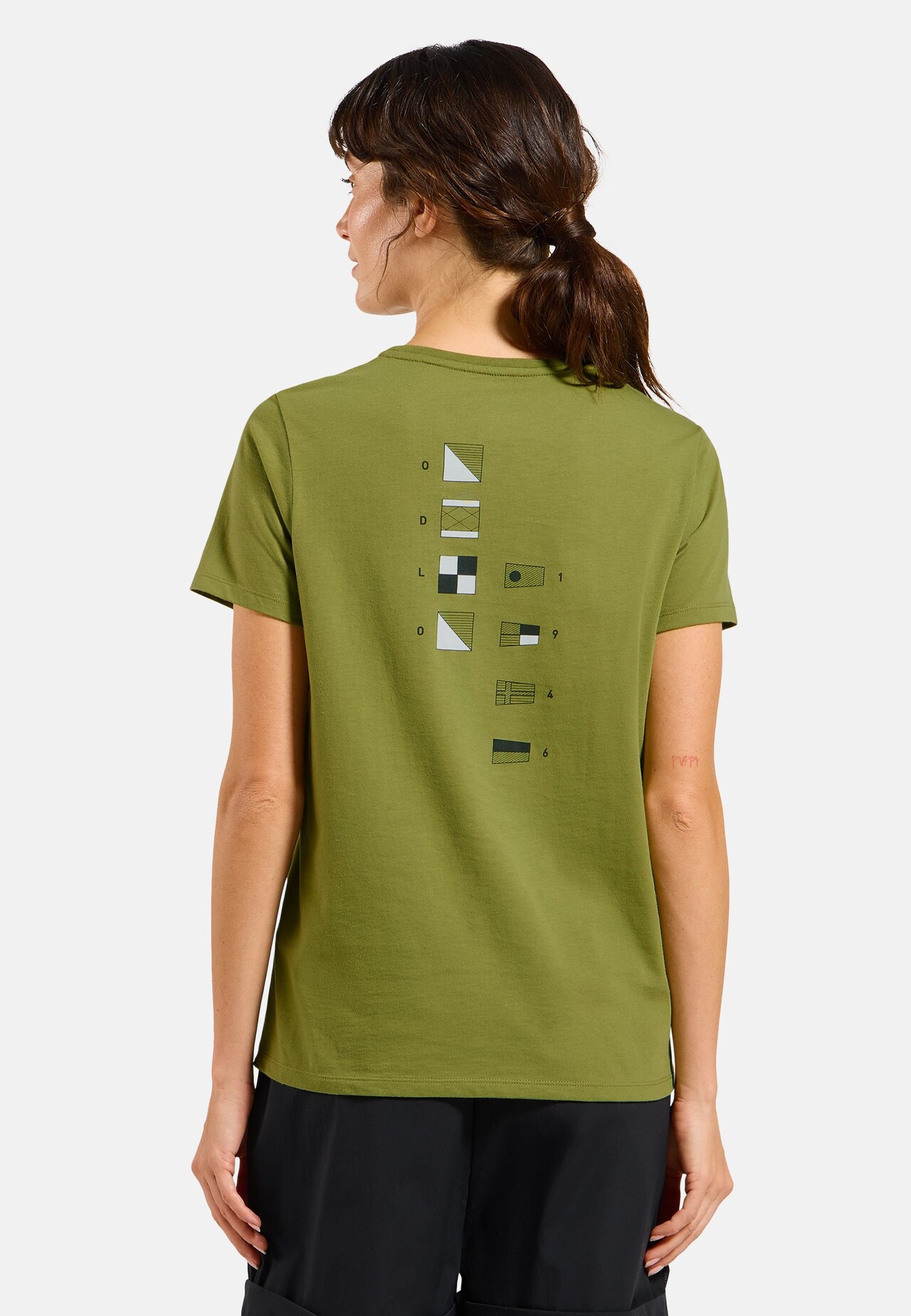 T-shirt Odlo Flags in misto cotone