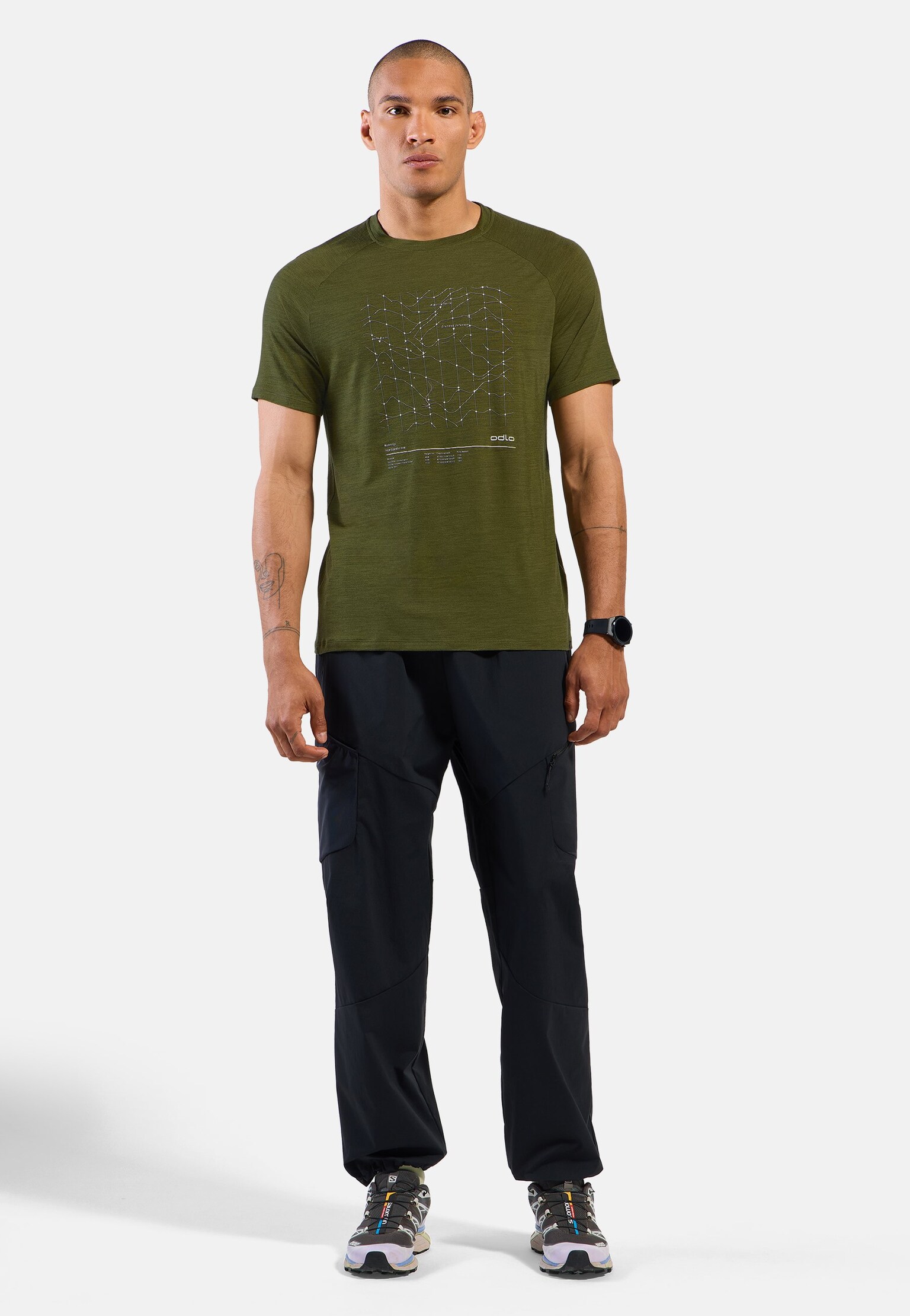 The Ascent Merino-blend hyper mapping t-shirt