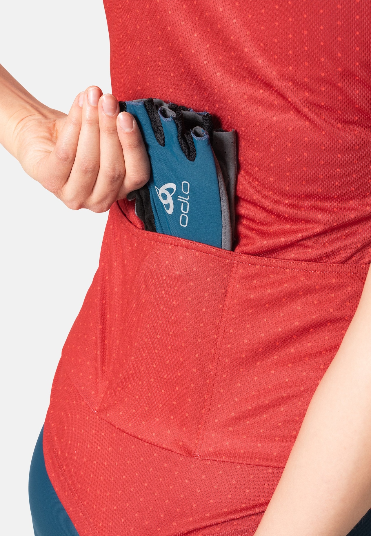 Maglia da ciclismo Essential con stampa a collo alto e zip intera