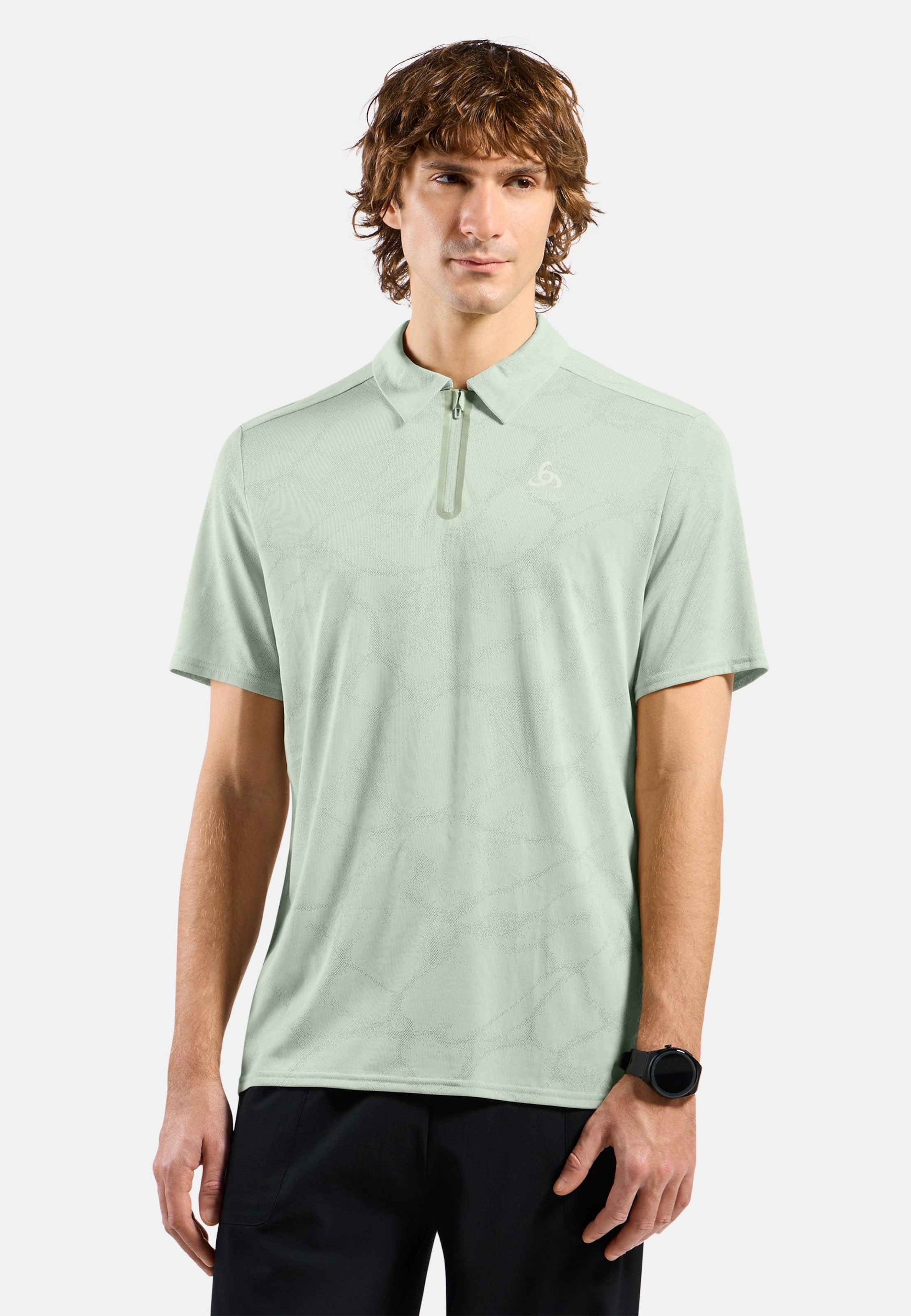 Odlo Ascent Chilltec Poloshirt für Herren - Wandern - grün, M