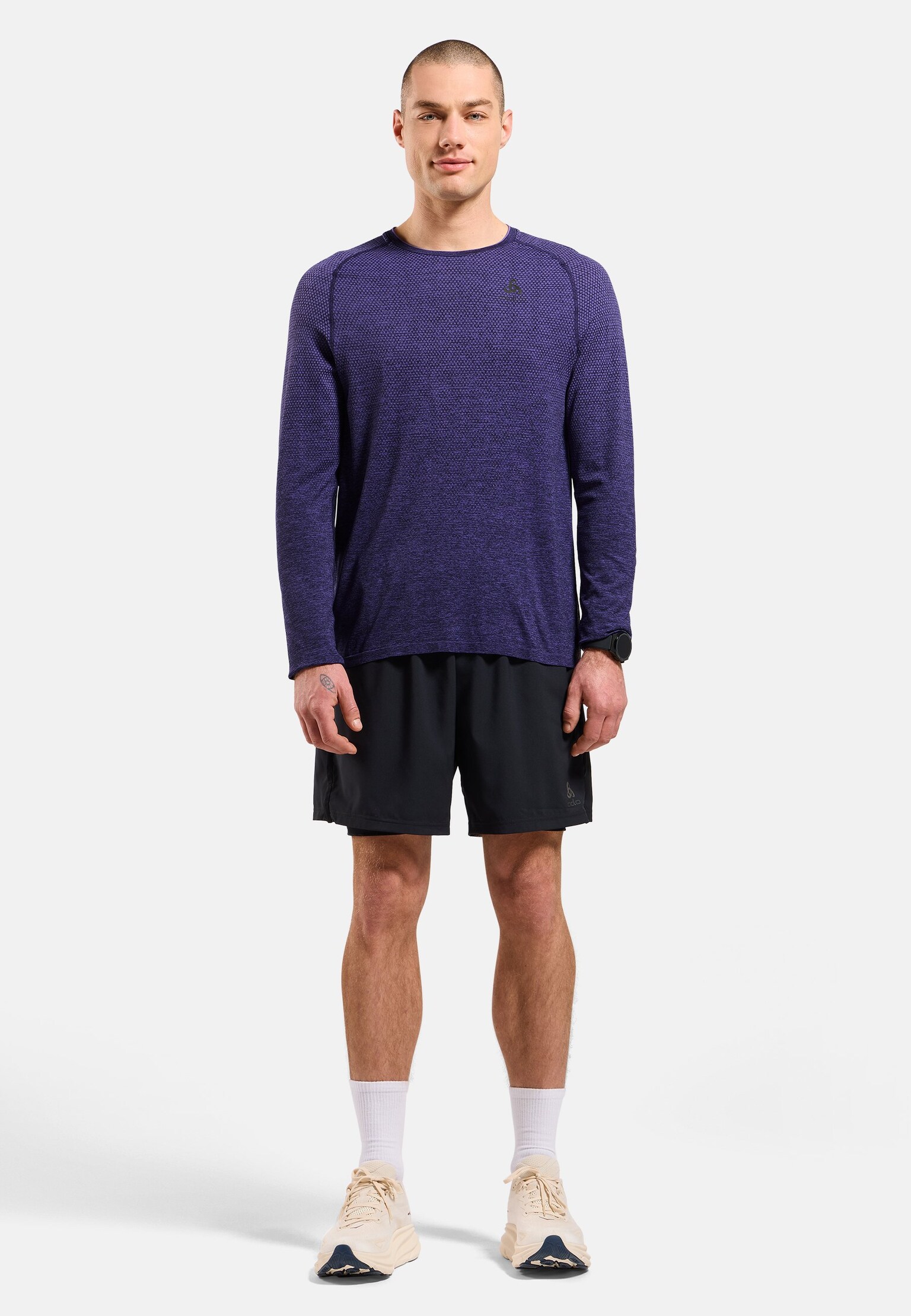 Essentials naadloos hardloopshirt met lange mouwen