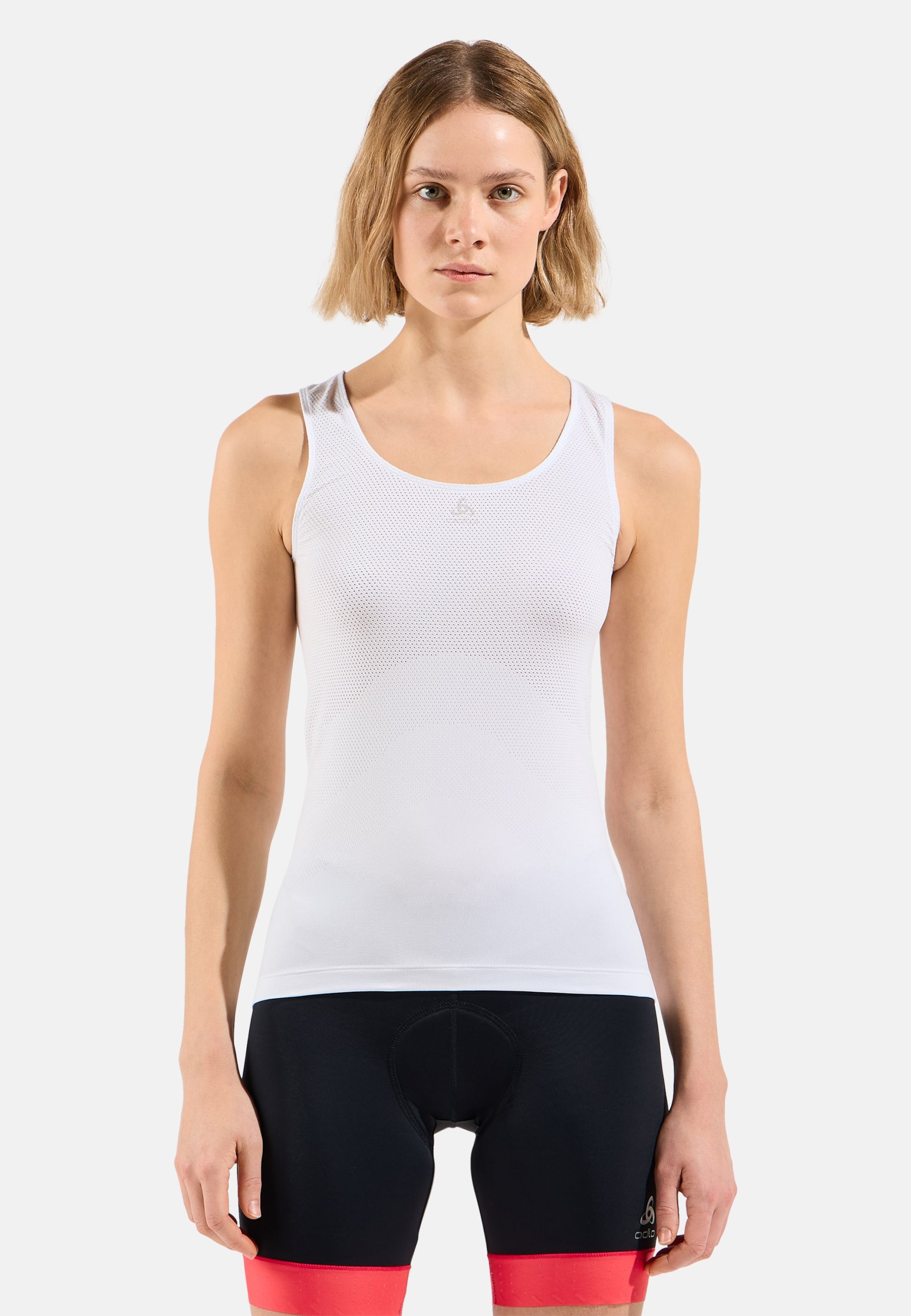 Odlo Zeroweight Seamless Radsport Base-Layer-Unterhemd für Damen, XS, white