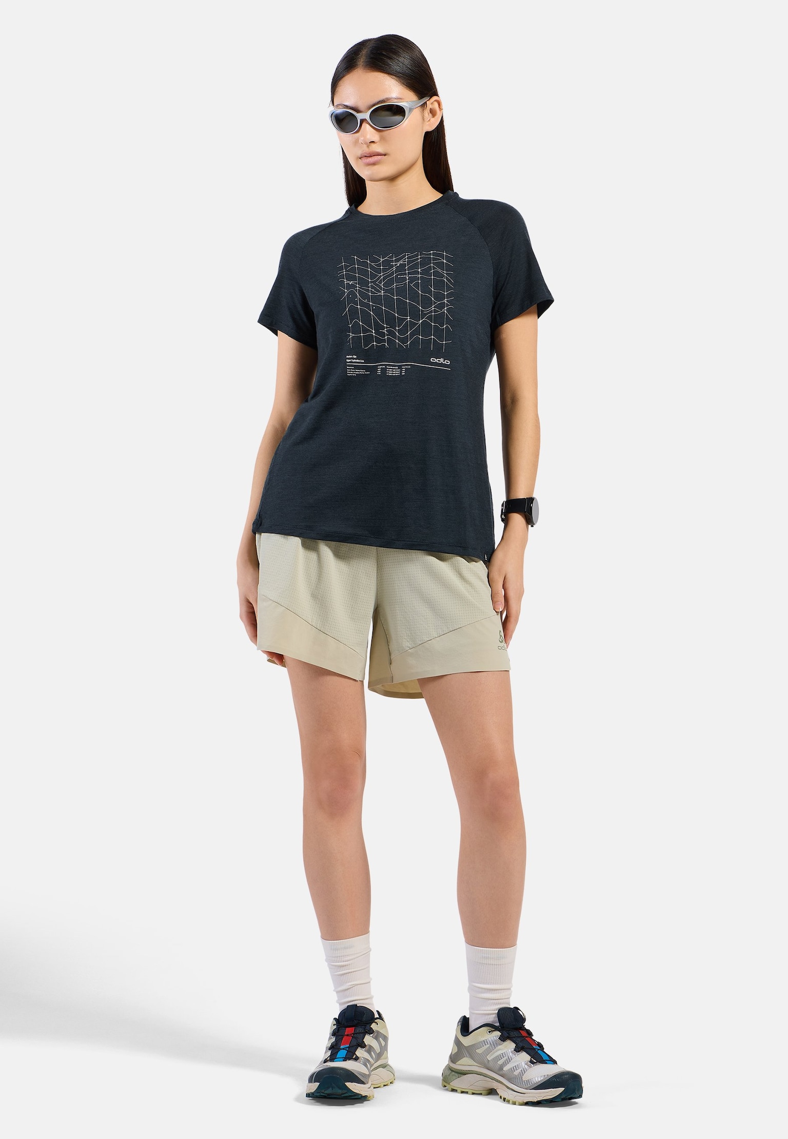 The Ascent Merino-blend hyper mapping t-shirt