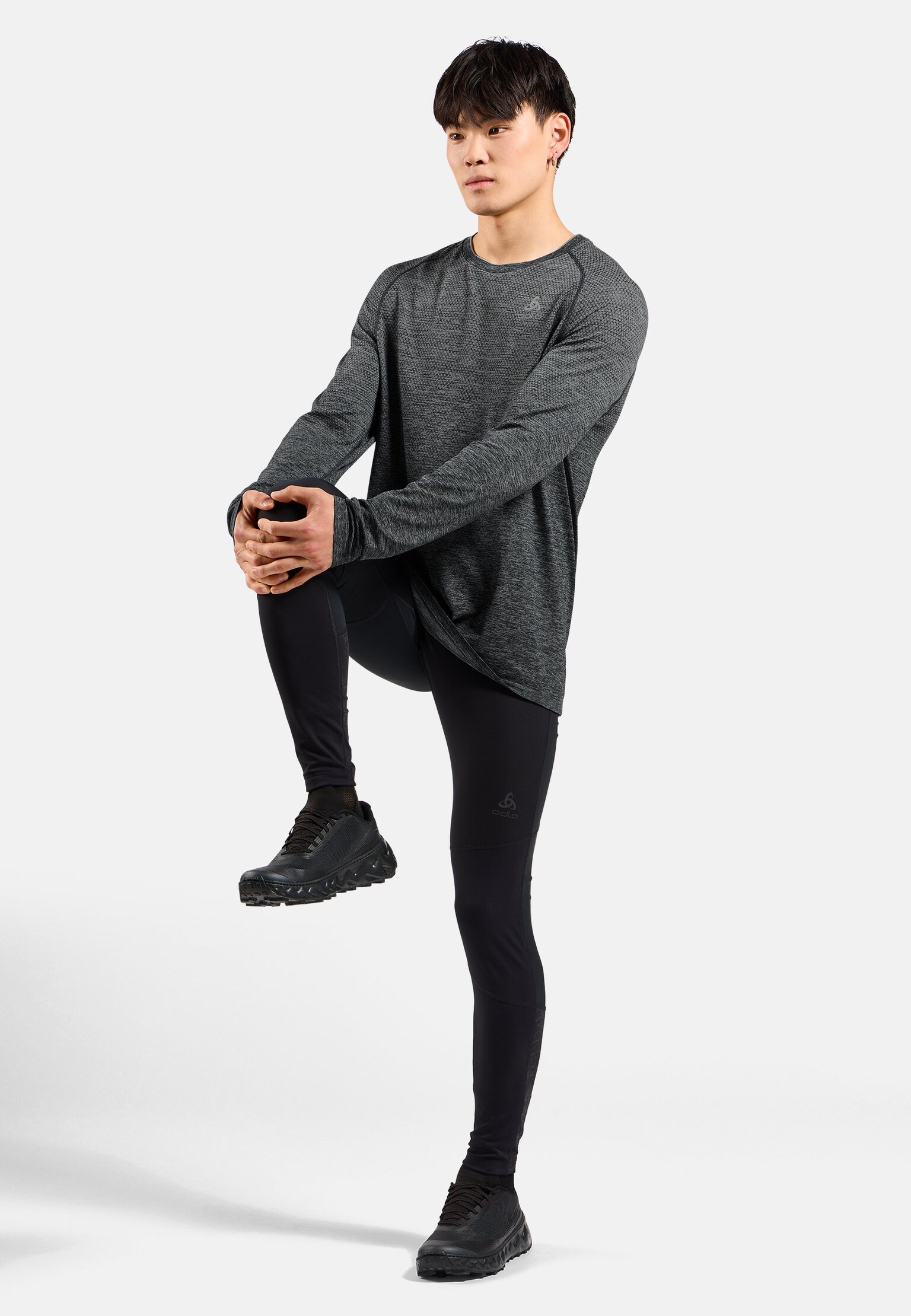 Essentials naadloos hardloopshirt met lange mouwen