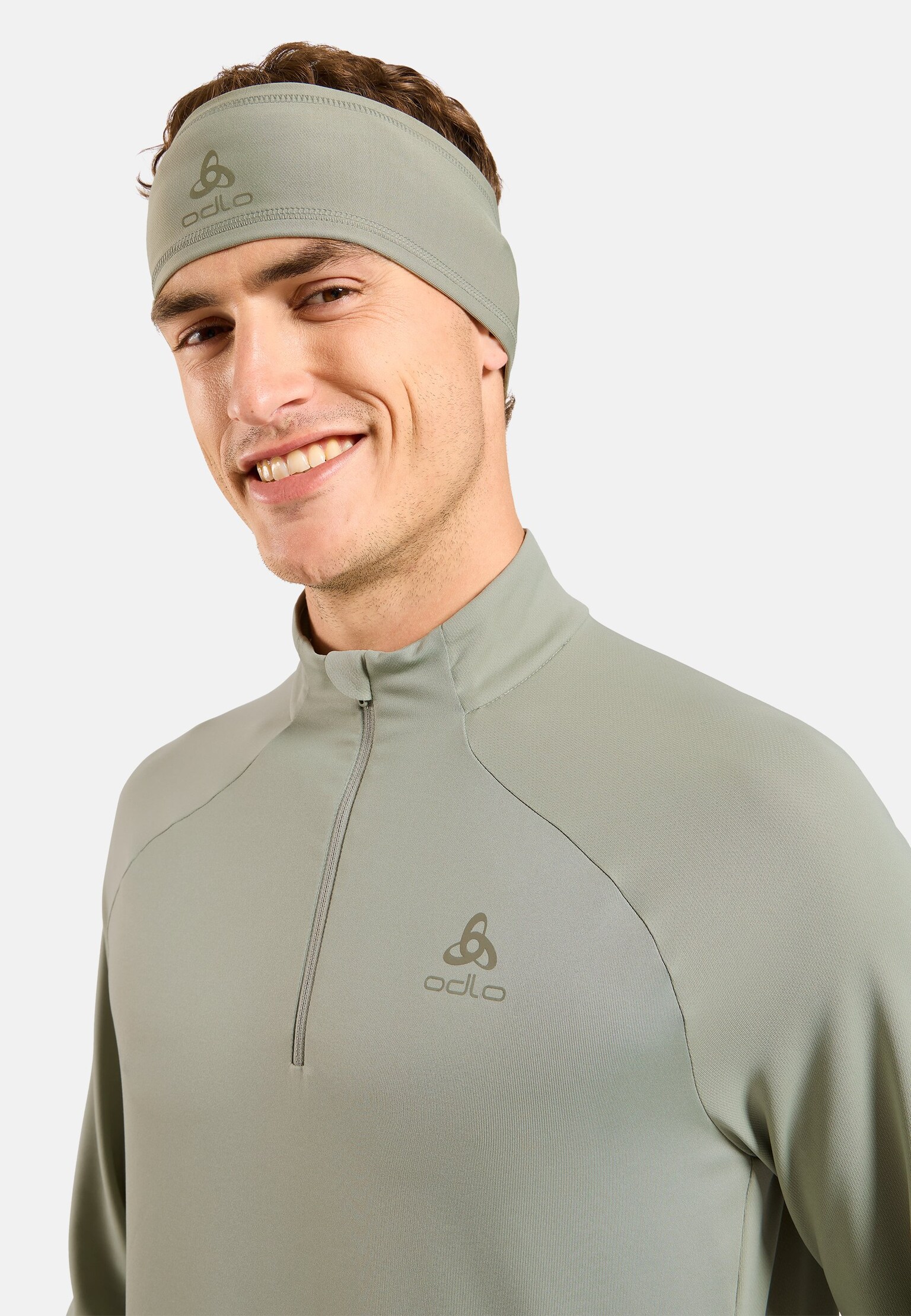 Mid layer running Essentials Ceramiwarm con mezza zip