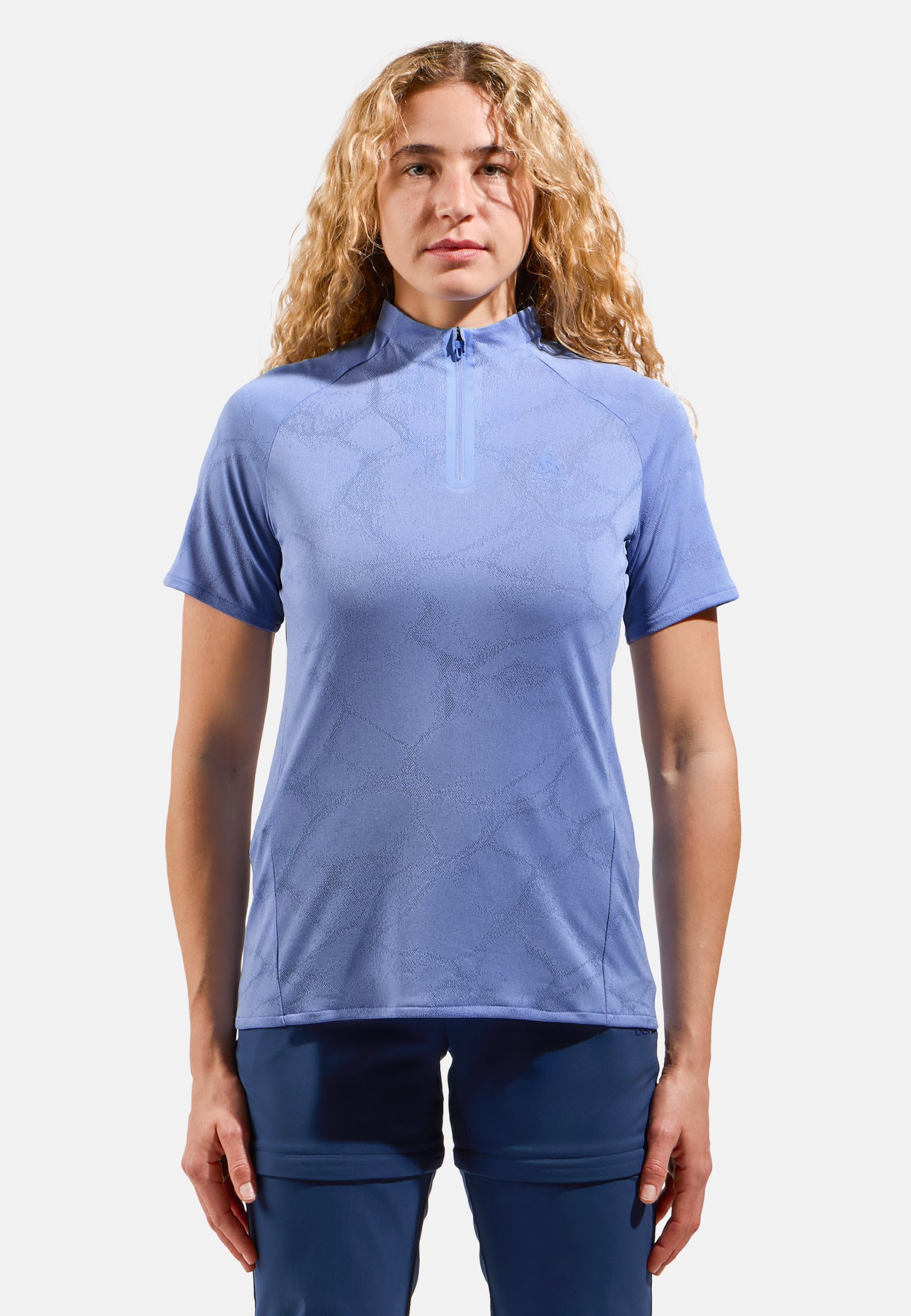 Odlo Ascent Chilltec Poloshirt für Damen - Wandern - blau, XS
