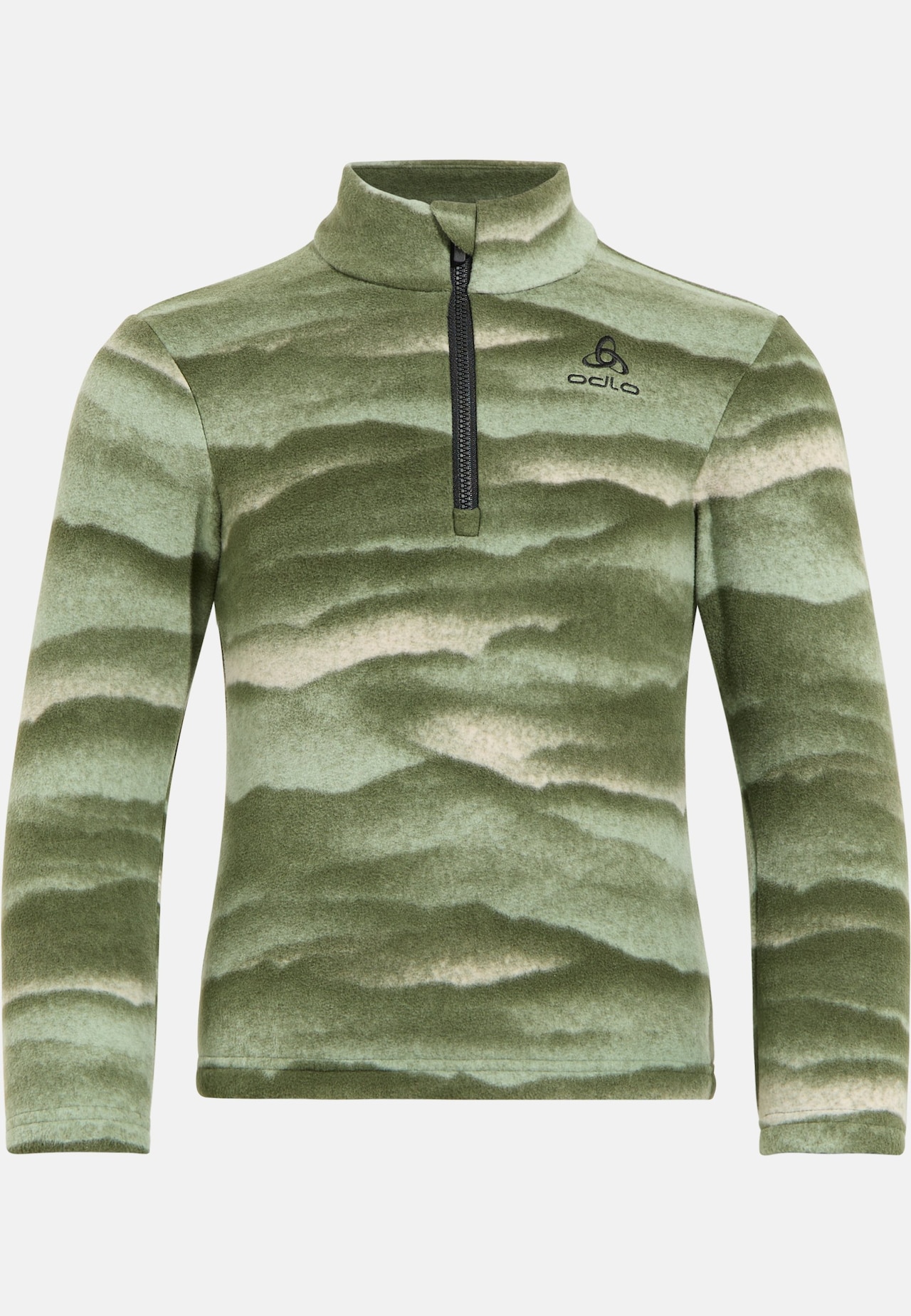 The Roy kids' graphic half-zip mid layer