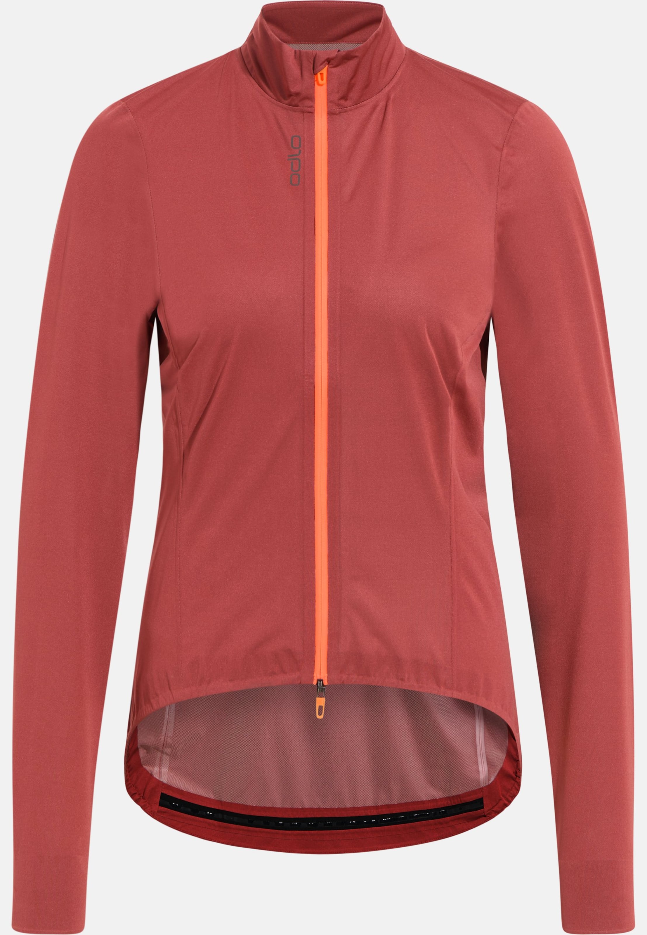 Odlo Wasserdichte Zeroweight Performance Knit Radjacke für Damen, S, rot