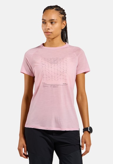 Ascent Merino-blanding t-skjorte med hyperkart