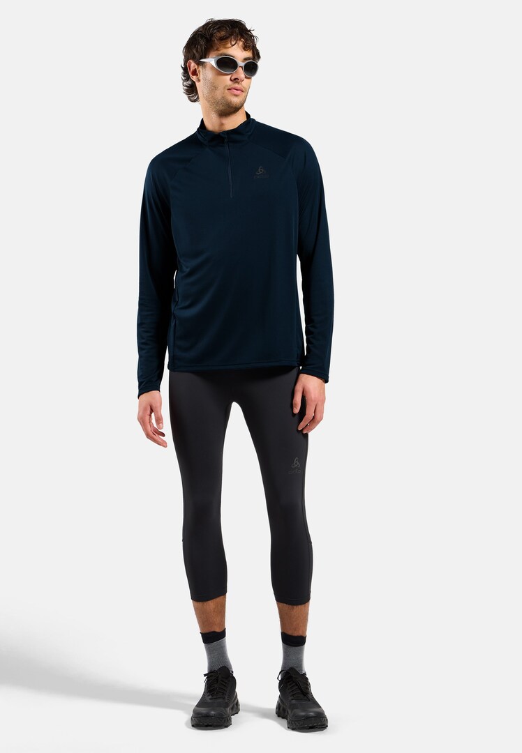 Essential Running Half-Zip Mid Layer in dark sapphire | High