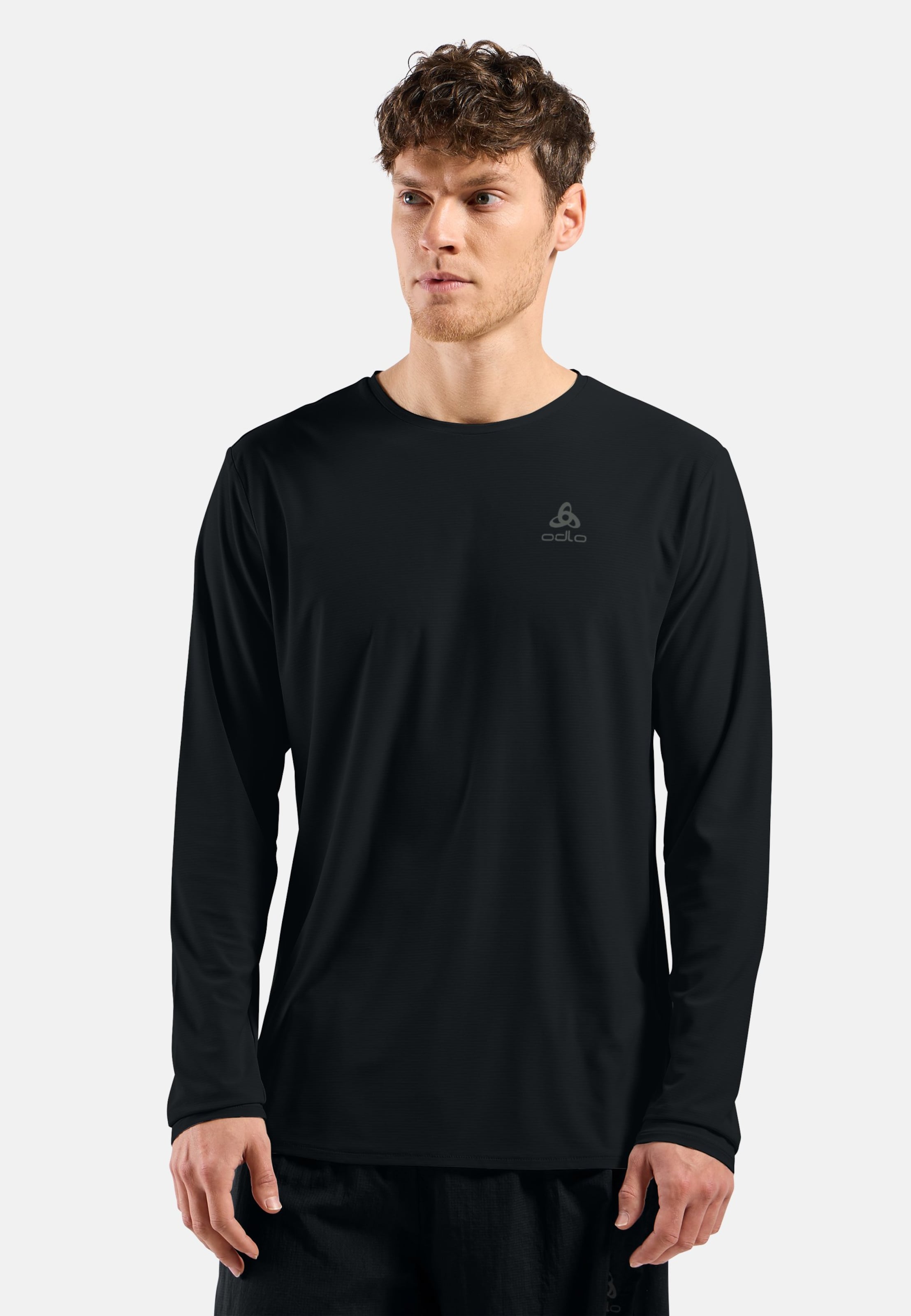 Odlo Zeroweight Chill-Tec Langarm-Laufshirt 2.0 für Herren, S, schwarz