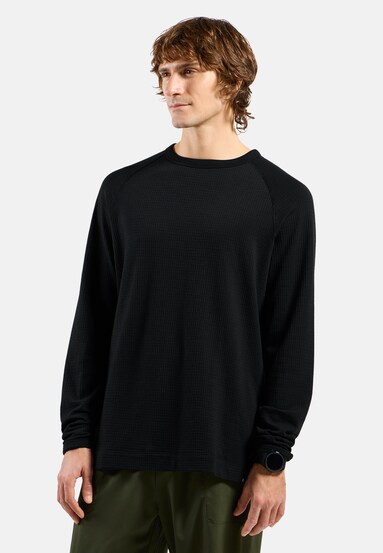 The Ascent merino-blend waffle long-sleeve t-shirt