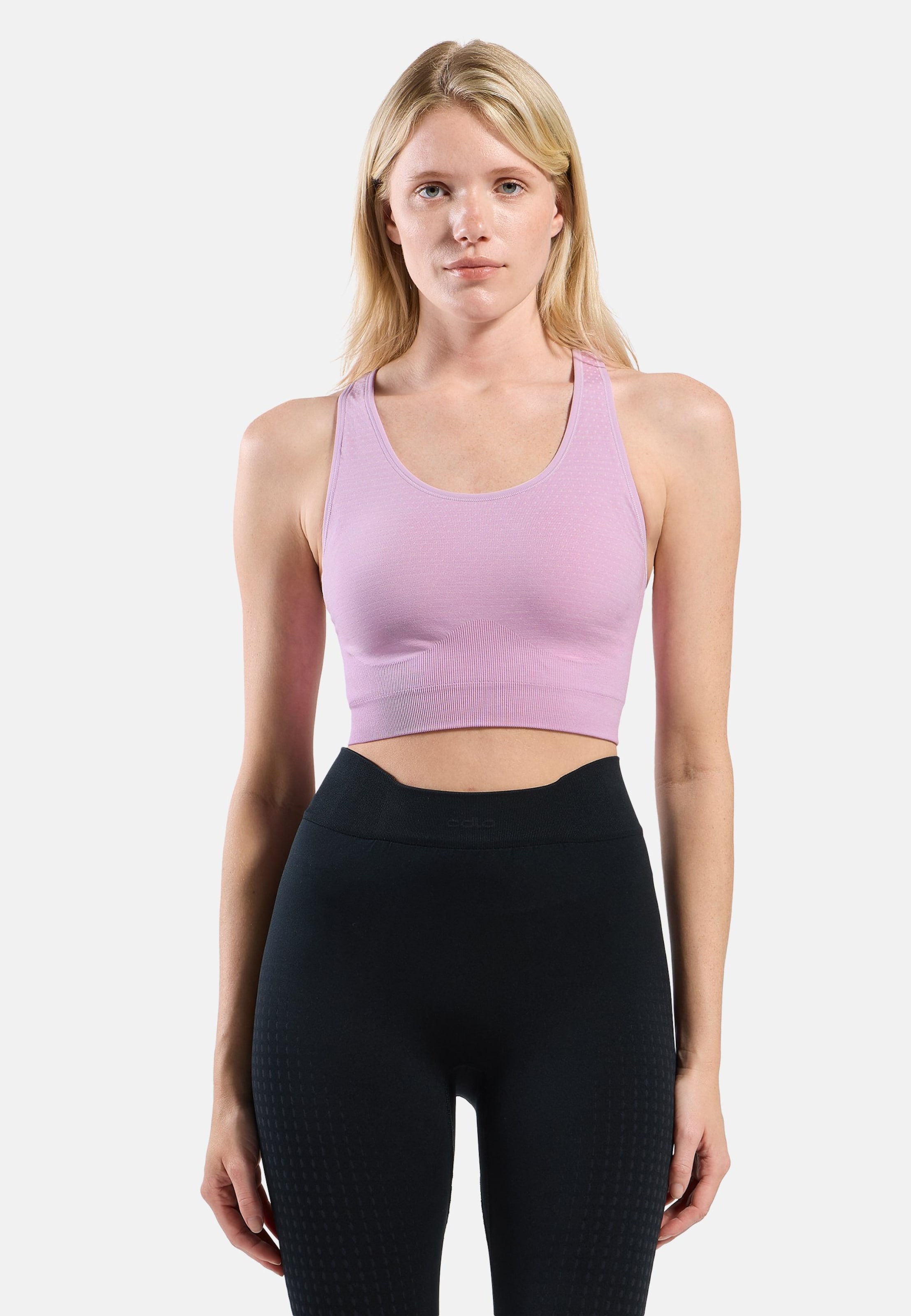Odlo Seamless Medium - Padded Sport BH für Damen - Wandern, Skilanglauf - lila, L