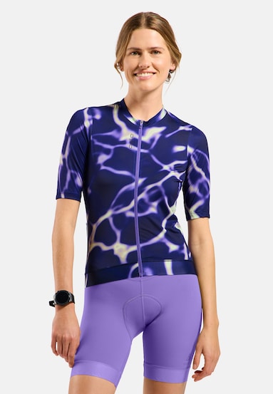 The Zeroweight Pro Chill-Tec full-zip print cycling jersey