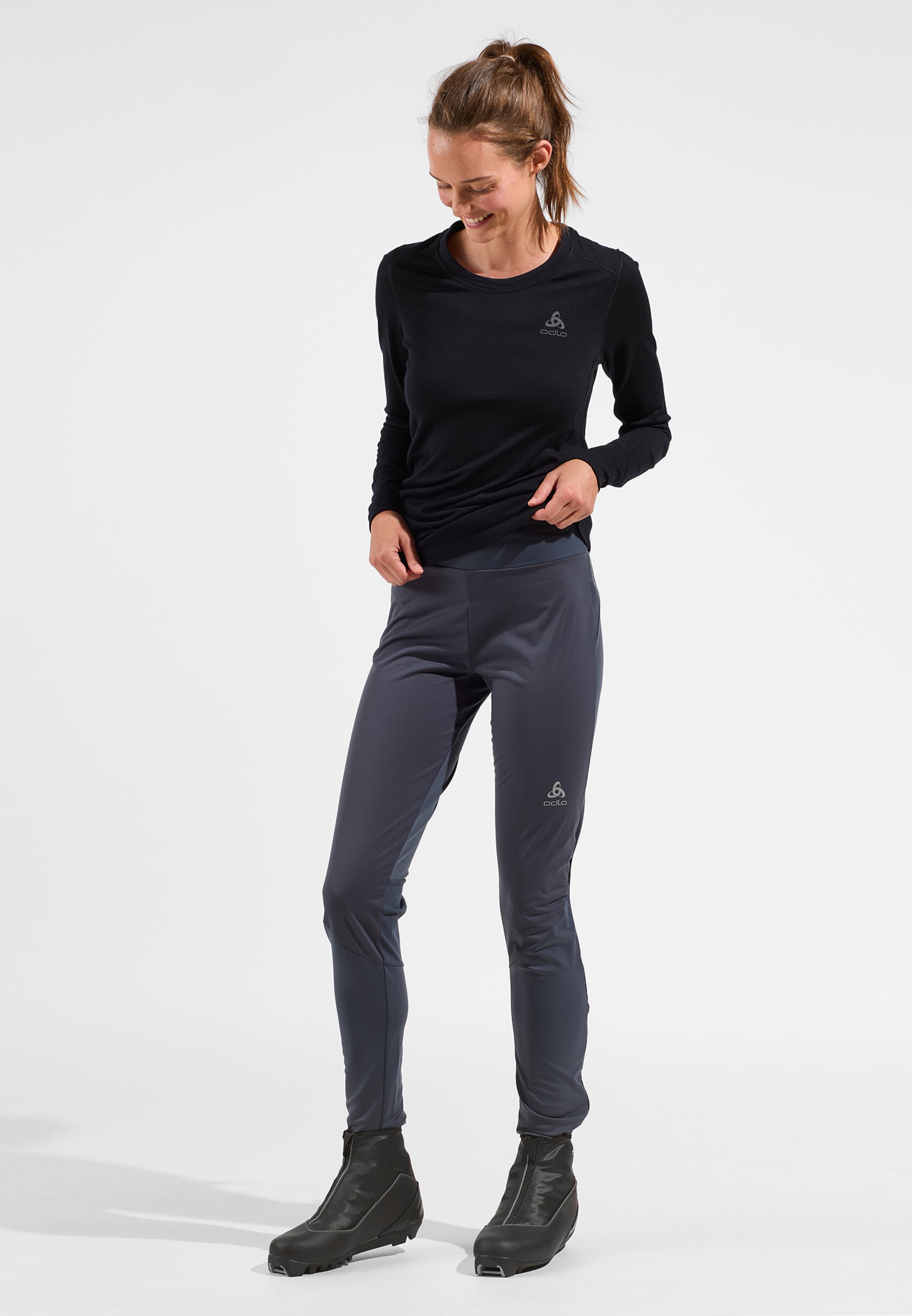 Odlo Langnes Langlaufhose für Damen, M, blau