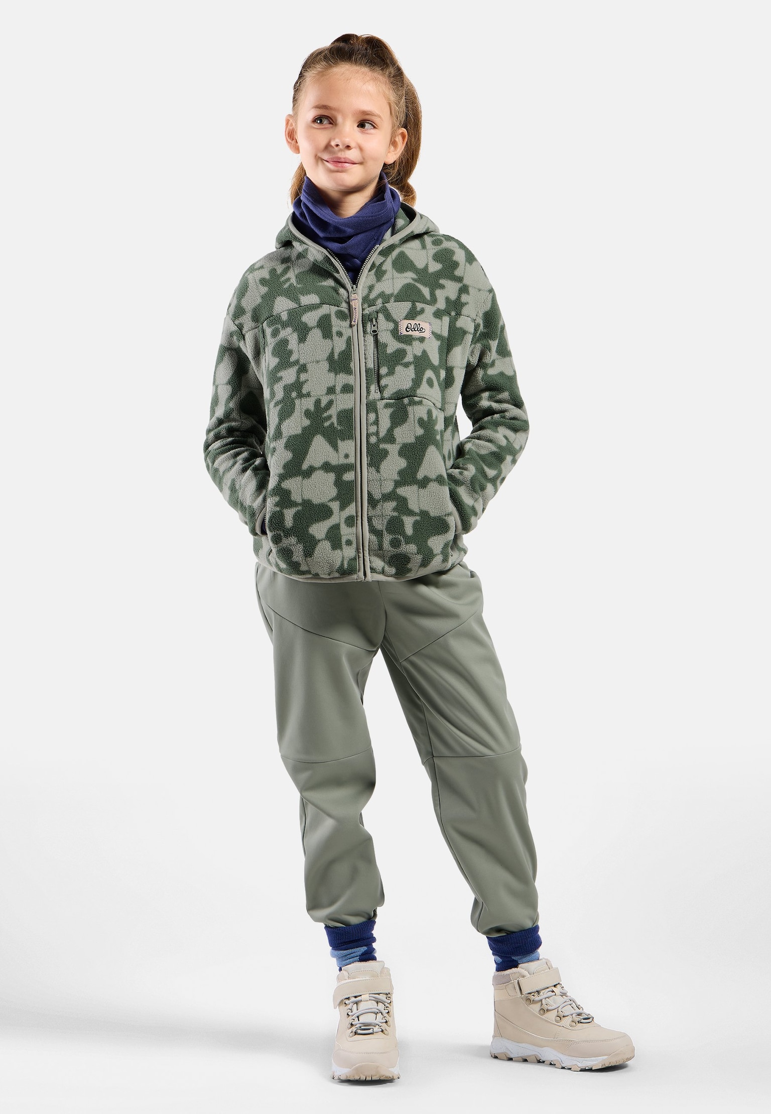 The Adventurer Collection high-pile full-zip graphic hooded mid layer