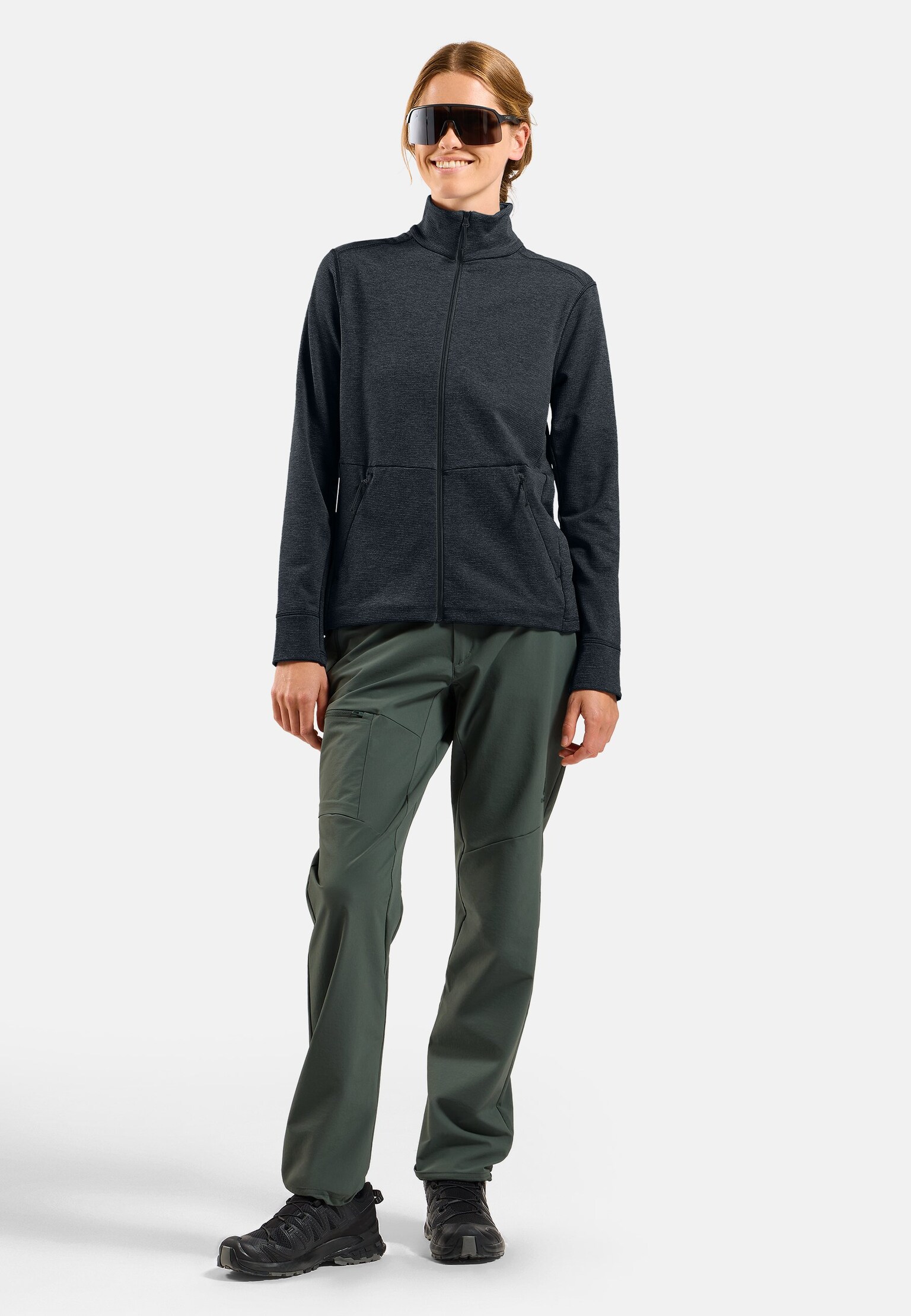 Essentials Multisport Mid Layer aus Grid-Fleece mit Reissverschluss