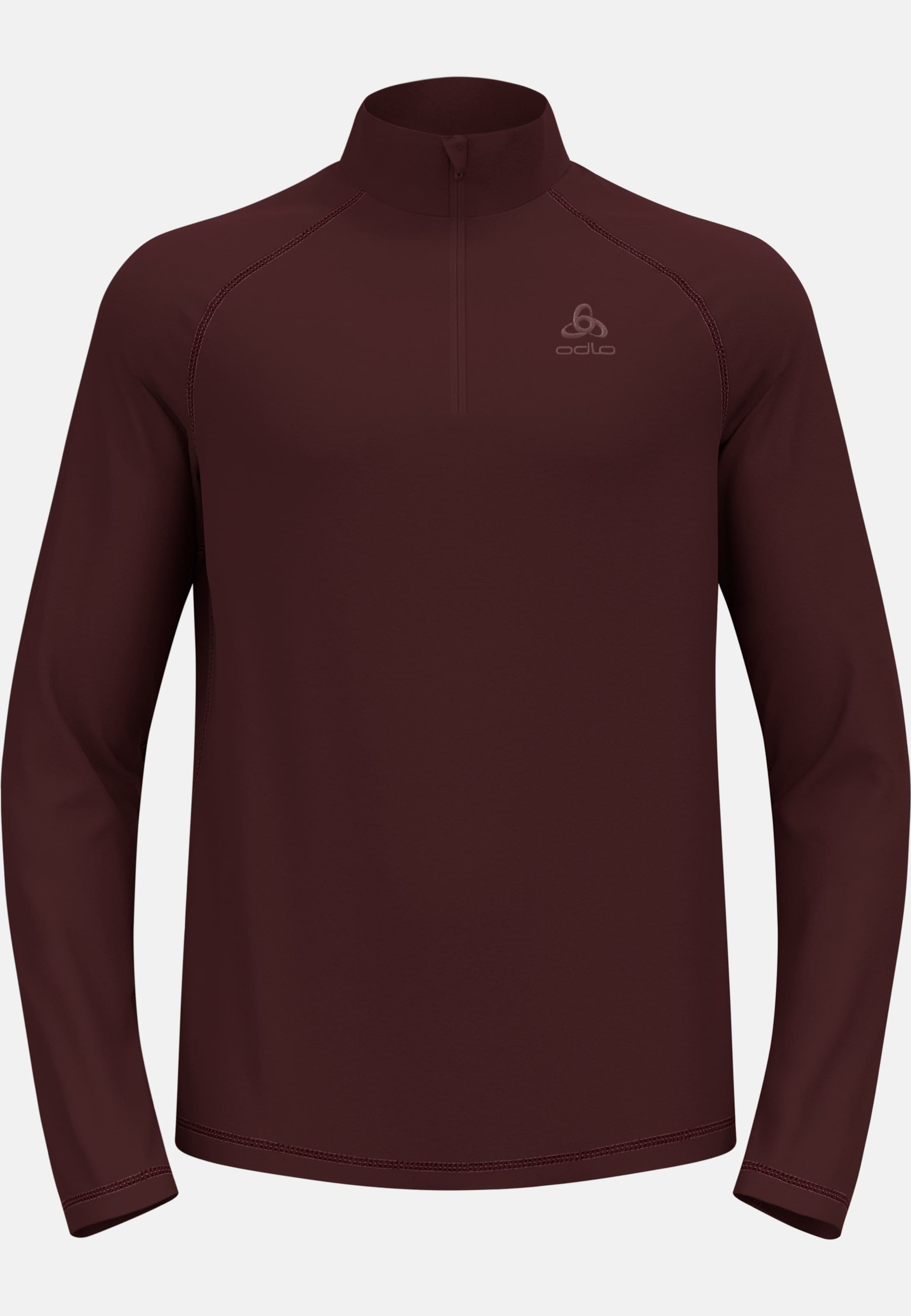 Odlo Rigi Mid Layer mit Halbreissverschluss für Herren, M, maron