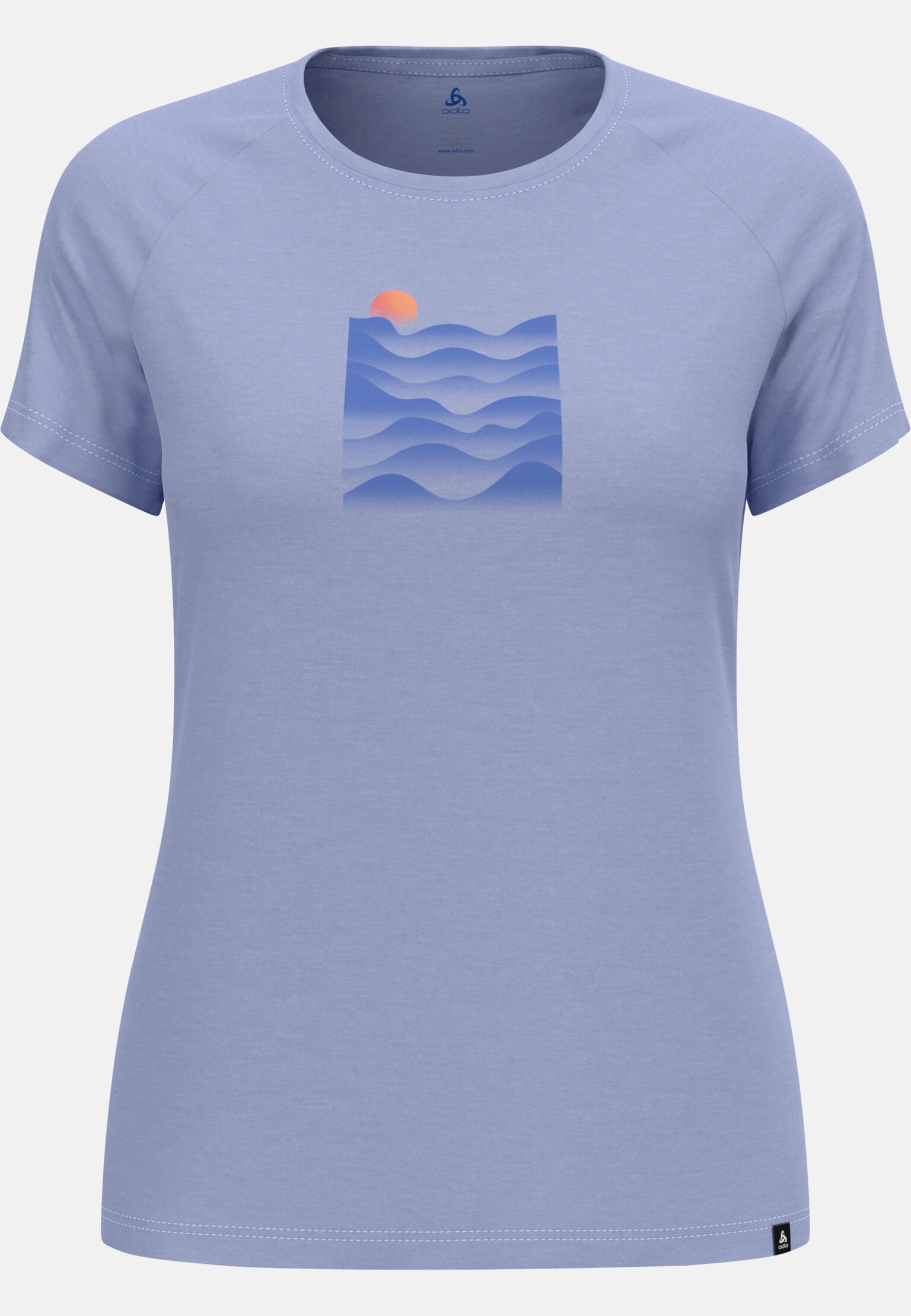 Ascent Performance Wool 130 T-Shirt mit Sonnenuntergangsmotiv