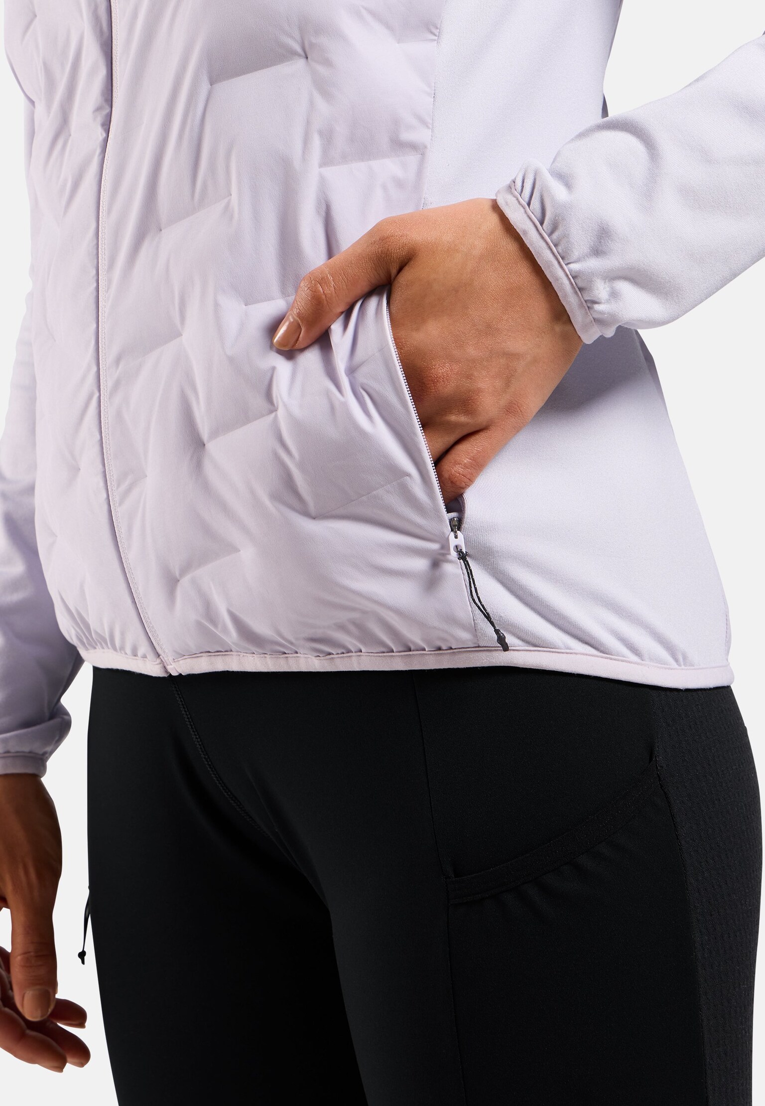 Mid layer ibrido con cappuccio e zip  Zeroweight Insulator