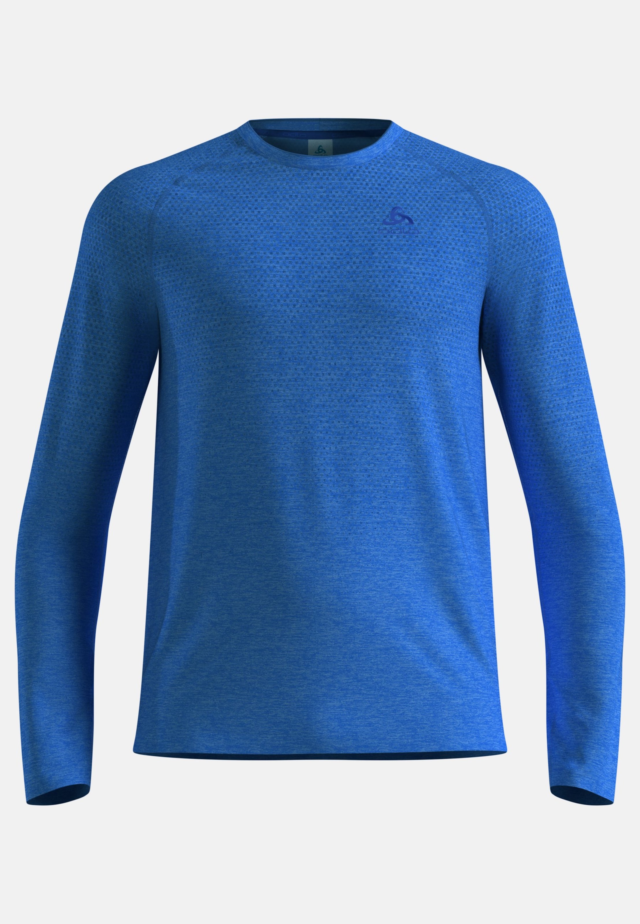 Odlo Essentials Seamless Langarm-Laufshirt 2.0 für Herren, L, blau