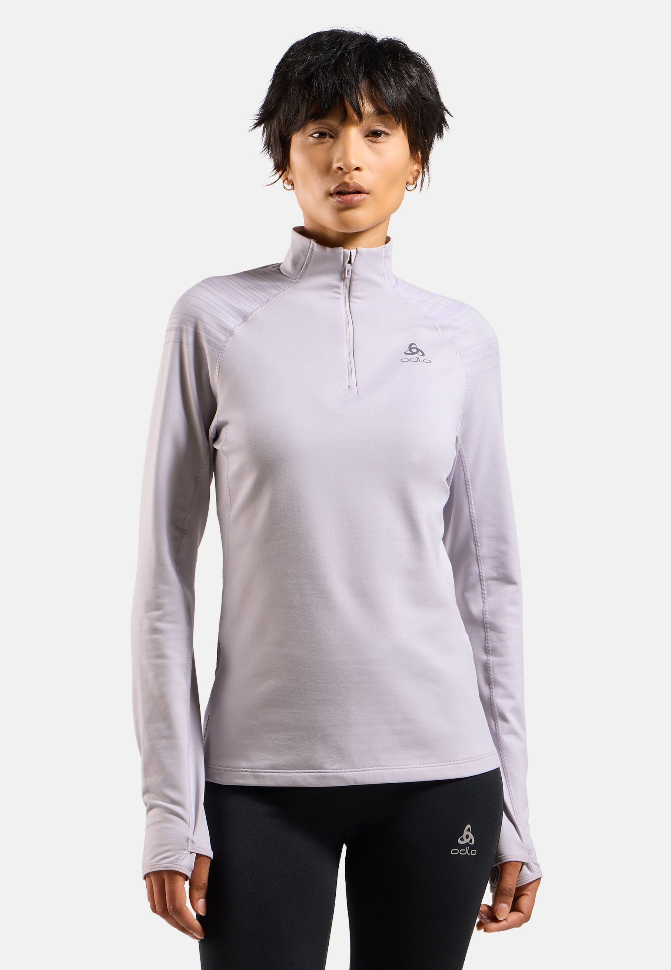 Odlo X-Alp Ceramiwarm Lauf-Mid Layer Half-Zip für Damen - Trail Running, Running - lila, XL