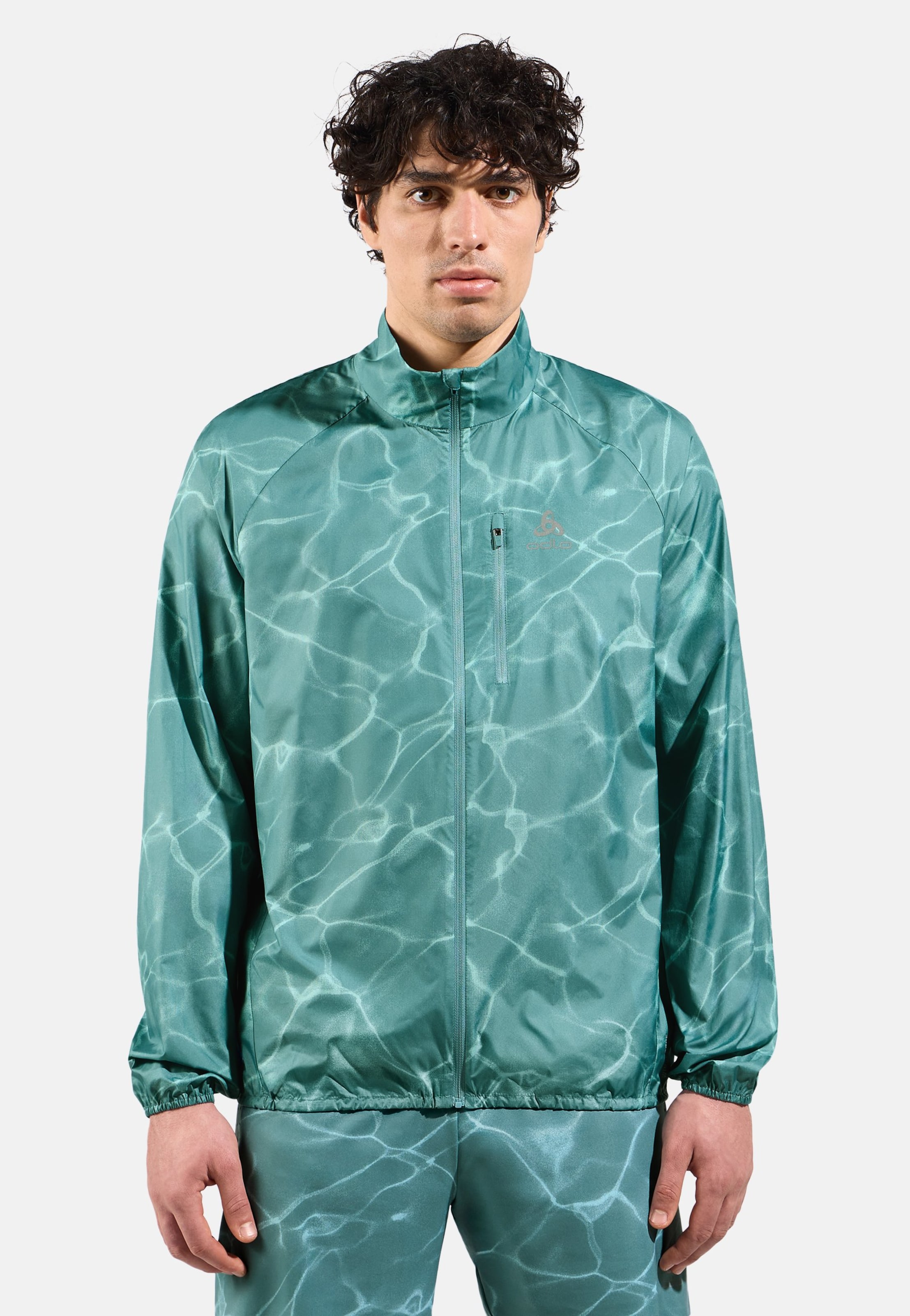 Odlo Zeroweight Print Laufjacke für Herren - Running - grün, S