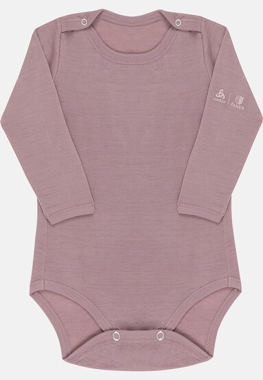 The Espeland merino 160 long sleeve baby bodysuit with snaps
