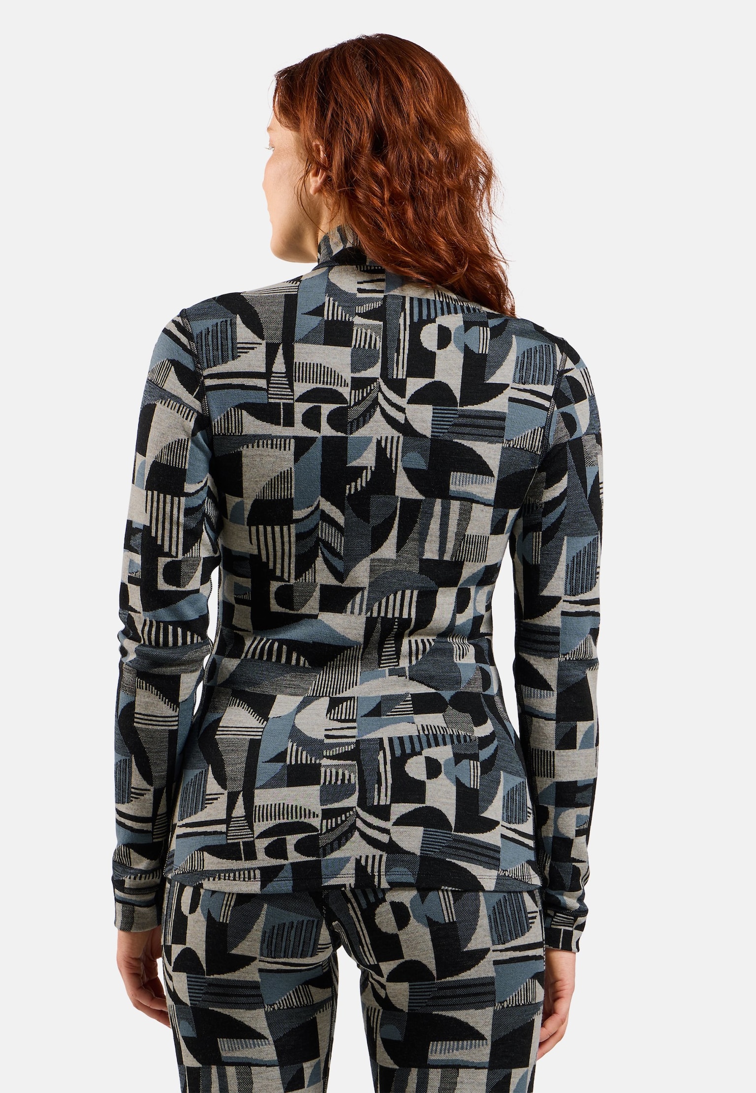 The Natural Merino Warm Jacquard Base Layer Half-Zip