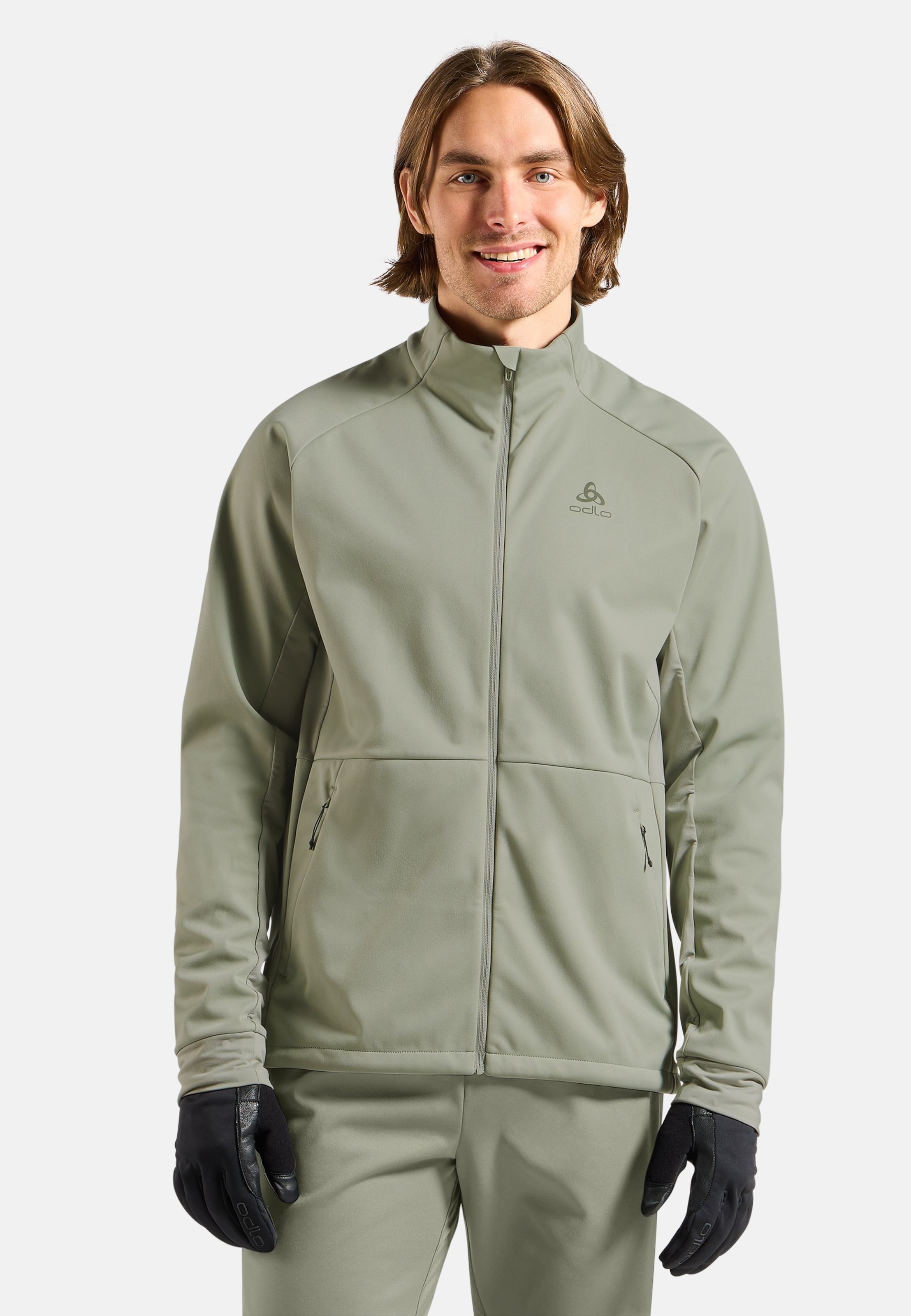 Odlo Essential Warm Langlaufjacke für Herren - Skilanglauf - grün, L