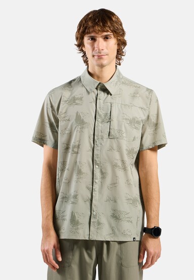 The Essentials short-sleeve print hiking shirt