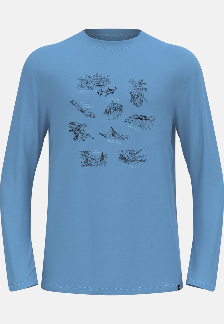 Merino 200 Tourist Long-Sleeve T-Shirt in provincial blue | Odlo