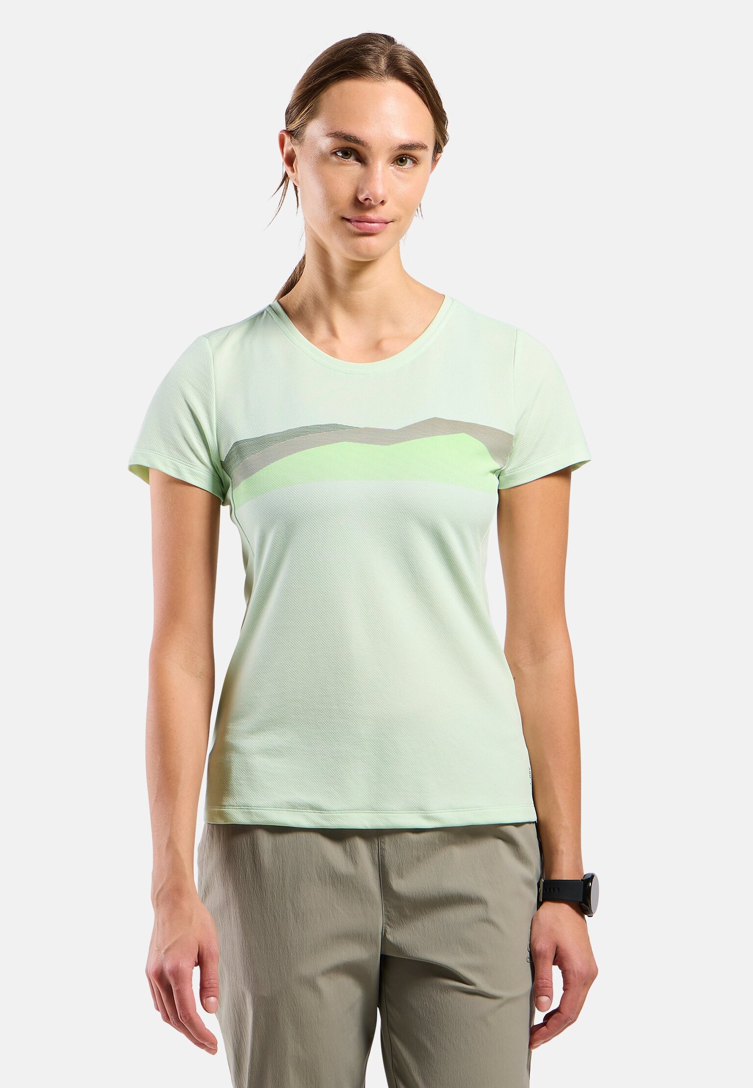 F-Dry T-Shirt mit Bergkamm-Print